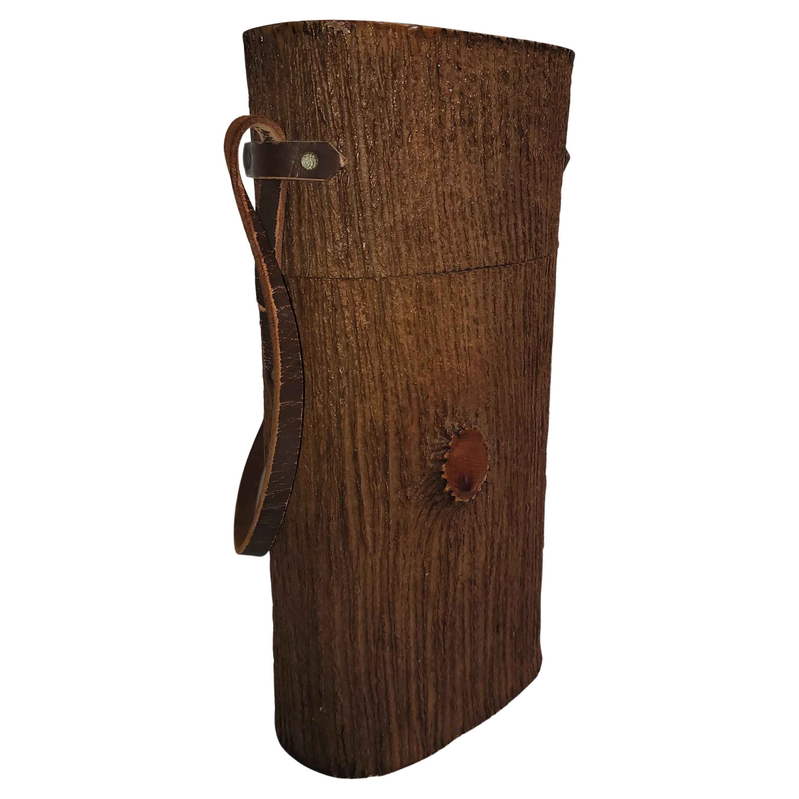 Monumental Cuban Bark Covered Cigar Shoulder Bag For Sale