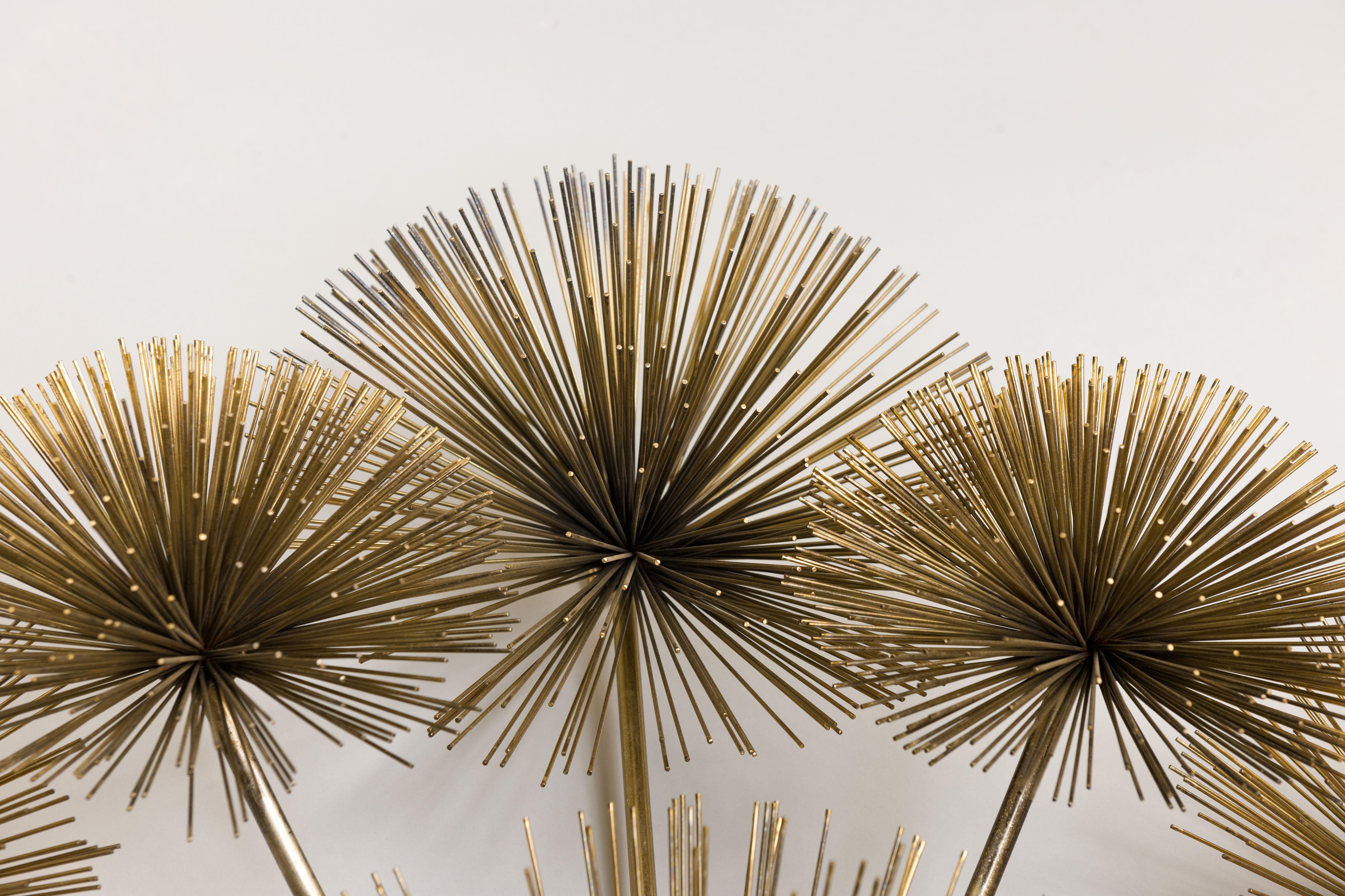 Monumental Curtis Jere Brass XL 'Pom Pom' Wall Sculpture, Signed C. Jere, 1979 4