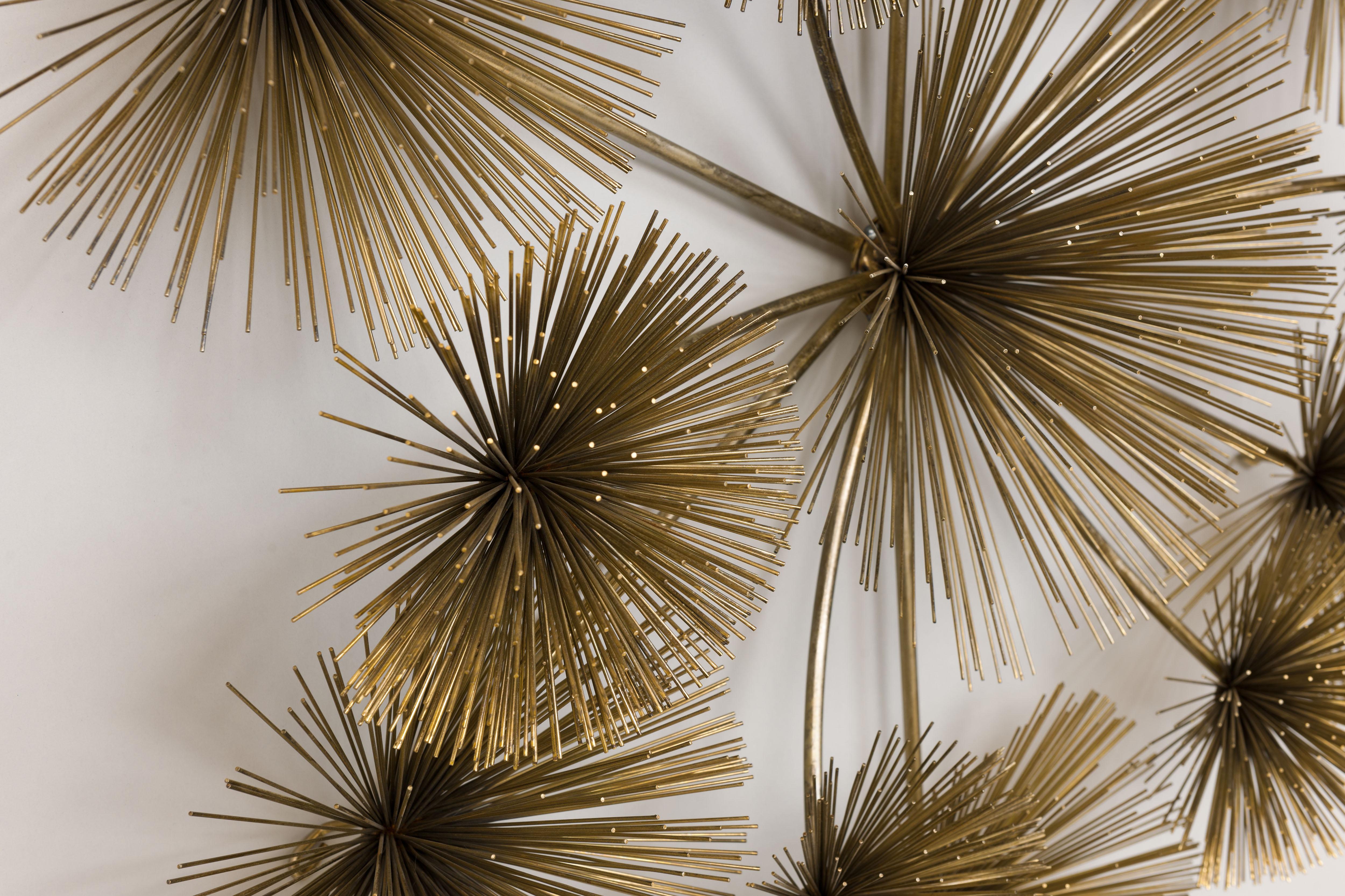 Monumental Curtis Jere Brass XL 'Pom Pom' Wall Sculpture, Signed C. Jere, 1979 3