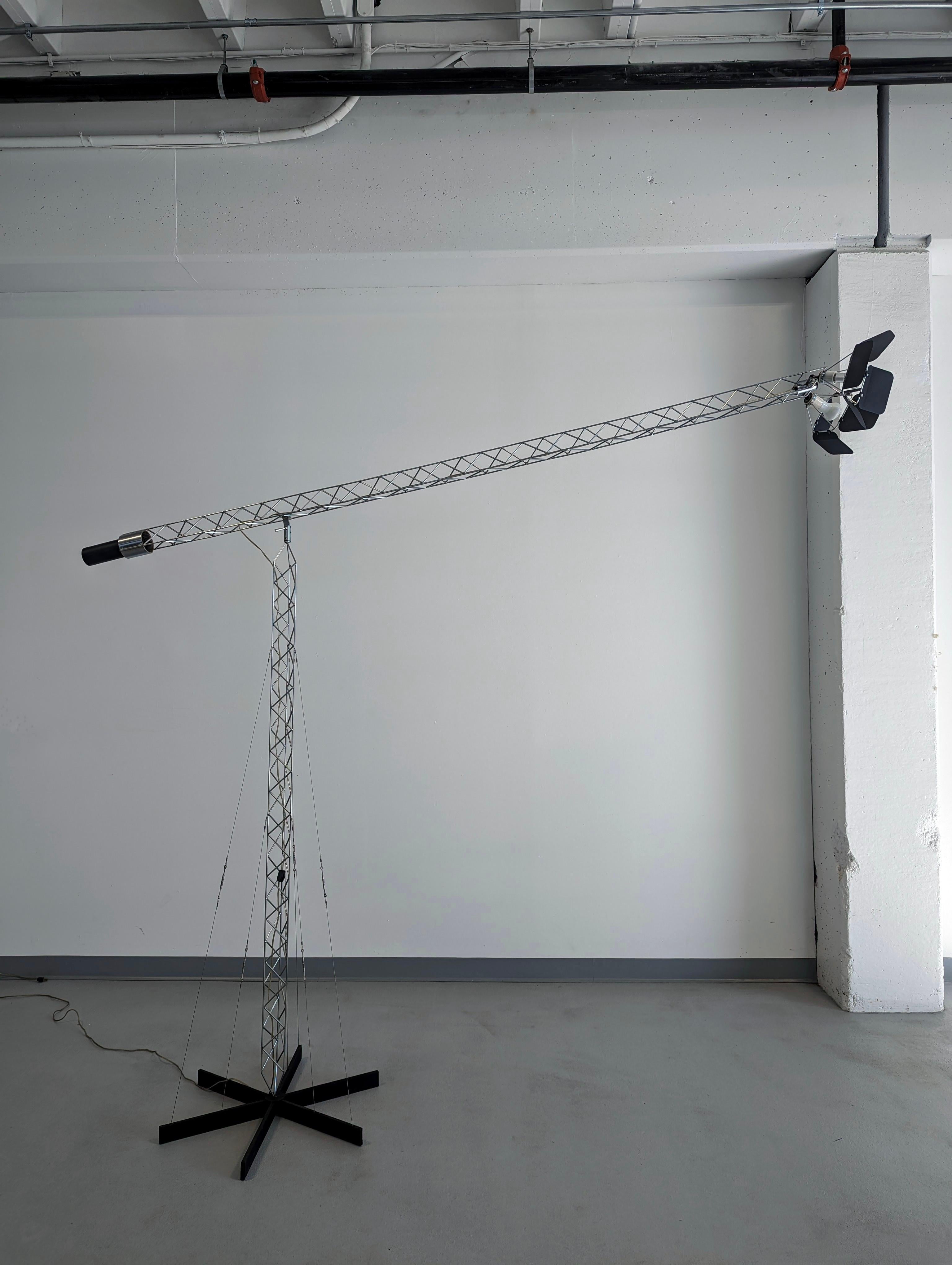 North American Monumental Curtis Jere Crane Light Sculpture, signed For Sale