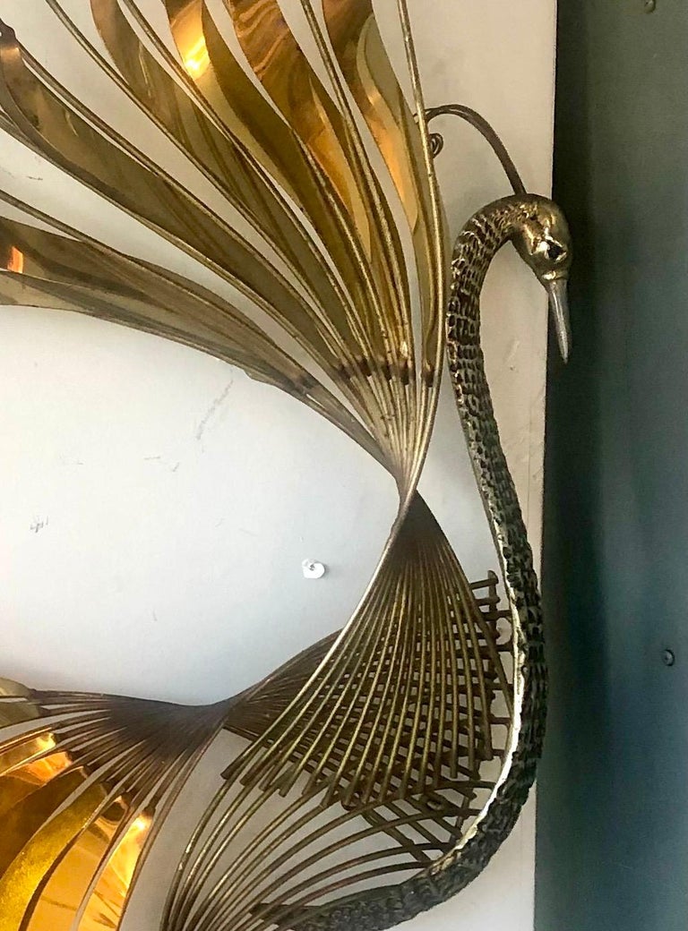 Monumental Curtis Jere Peacock Wall Sculpture For Sale at 1stDibs