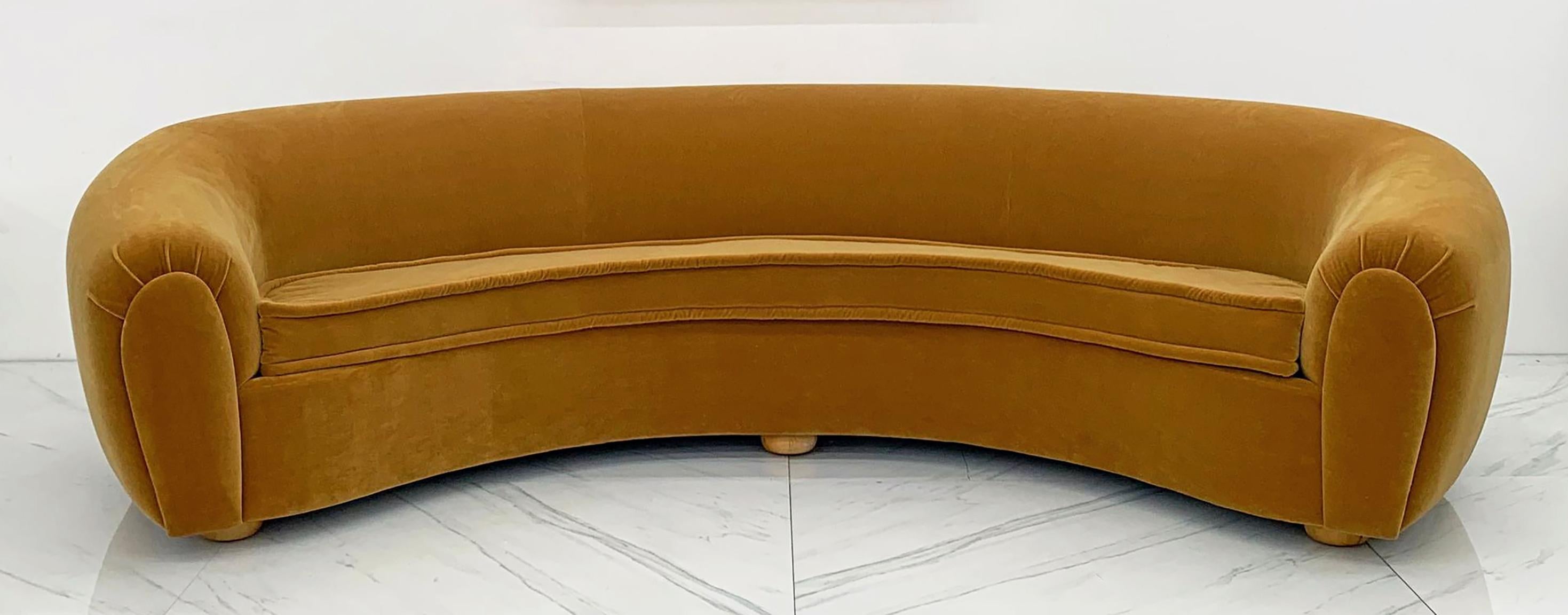curved vintage sofa
