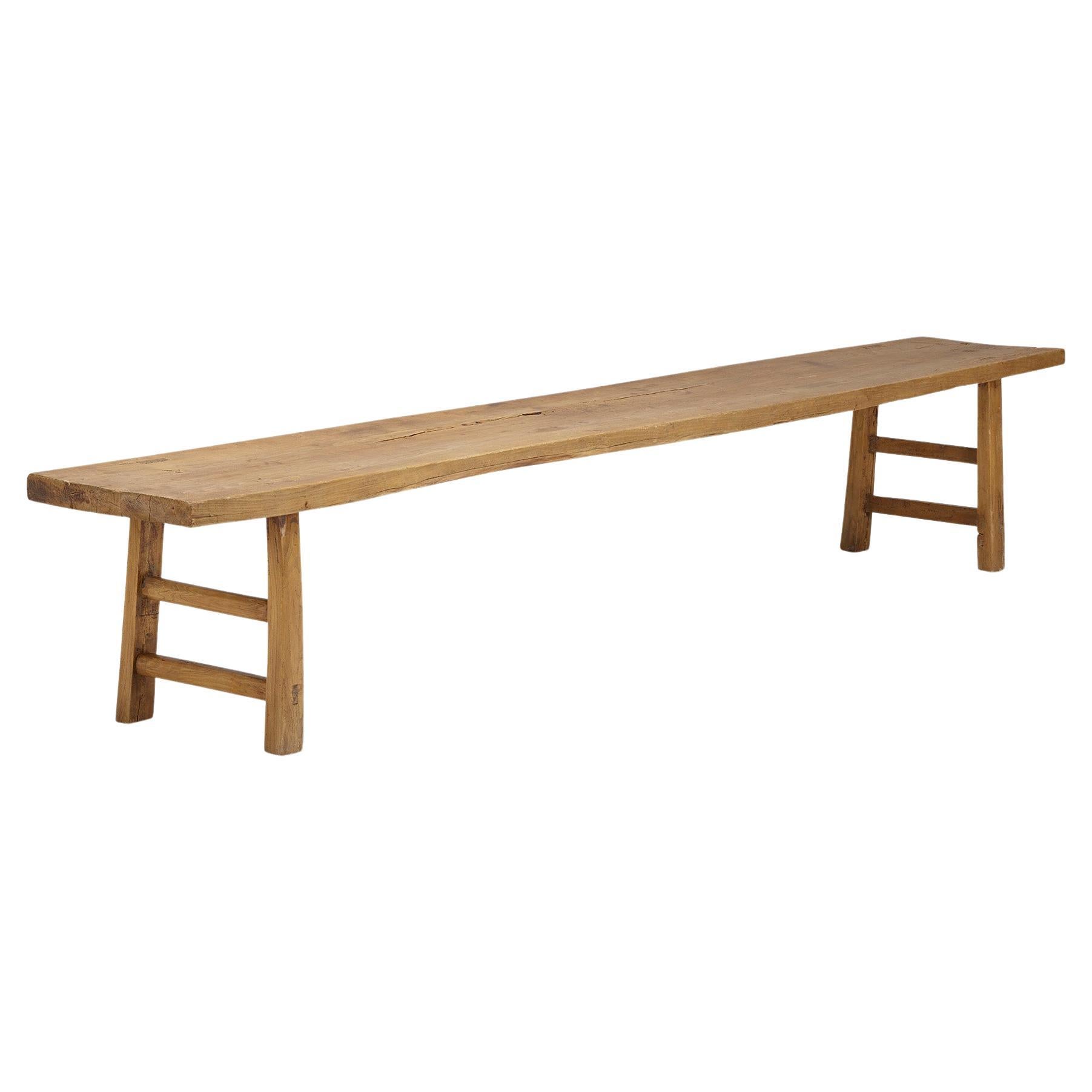 Monumental Custom Farm Bench For Sale