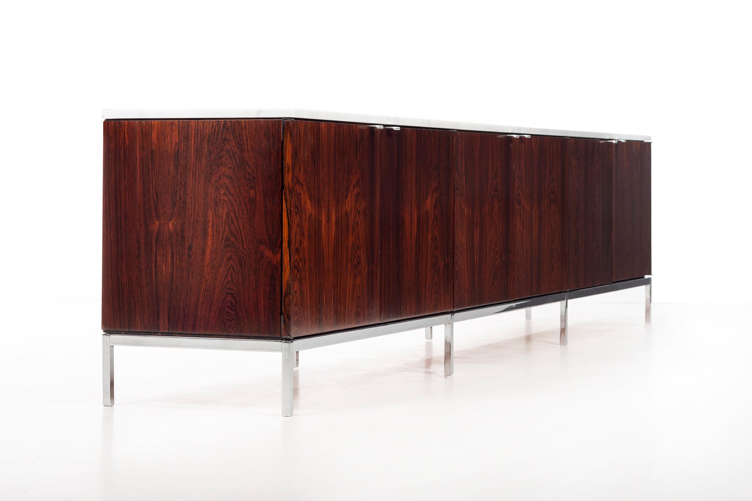 Oiled Monumental Custom Florence Knoll Rosewood Credenza
