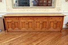 Monumental Custom French Style Pine Sideboard Server