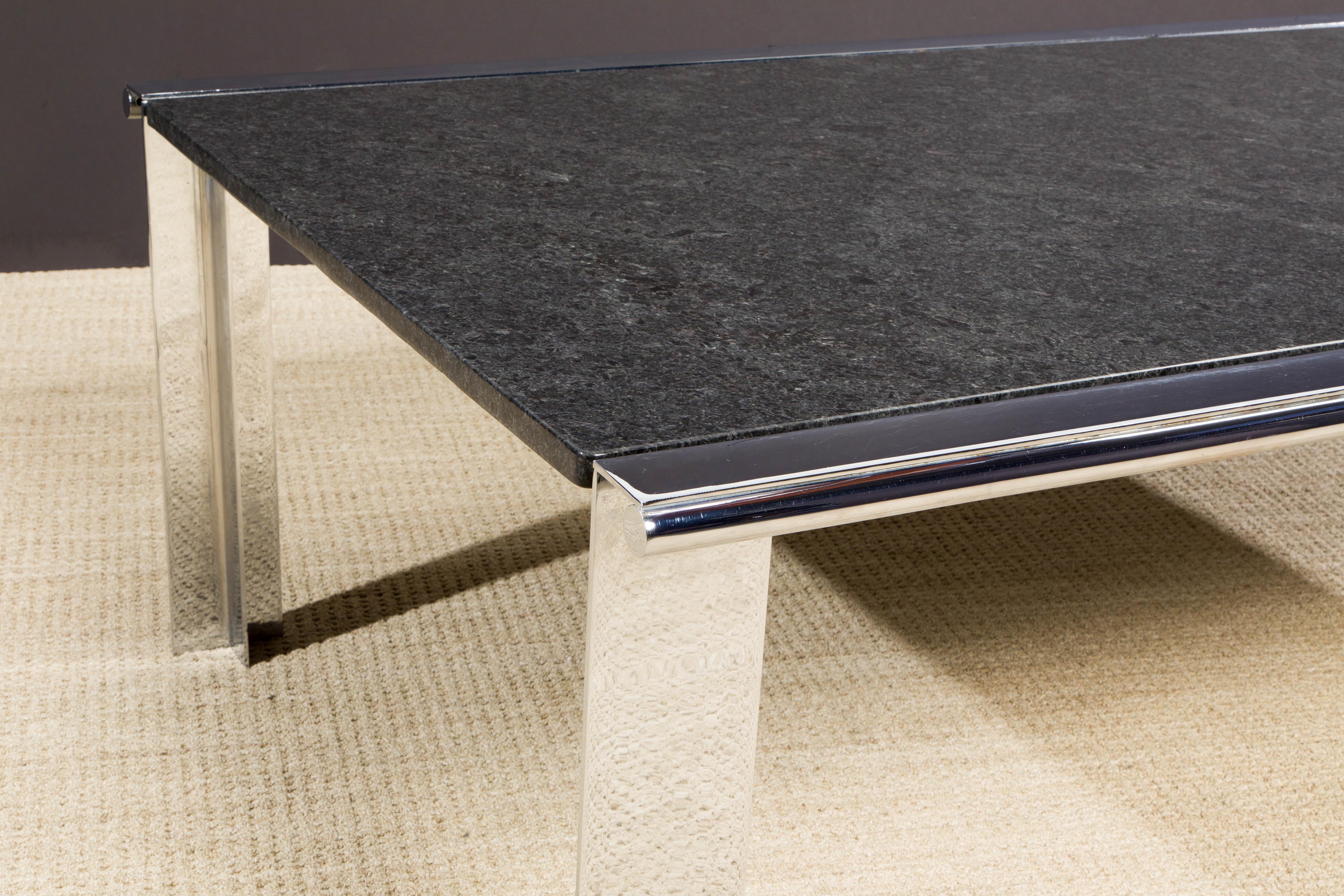 Monumental Custom Granite and Steel Dining Table by Anthony Lumsden, 1970s  For Sale 8