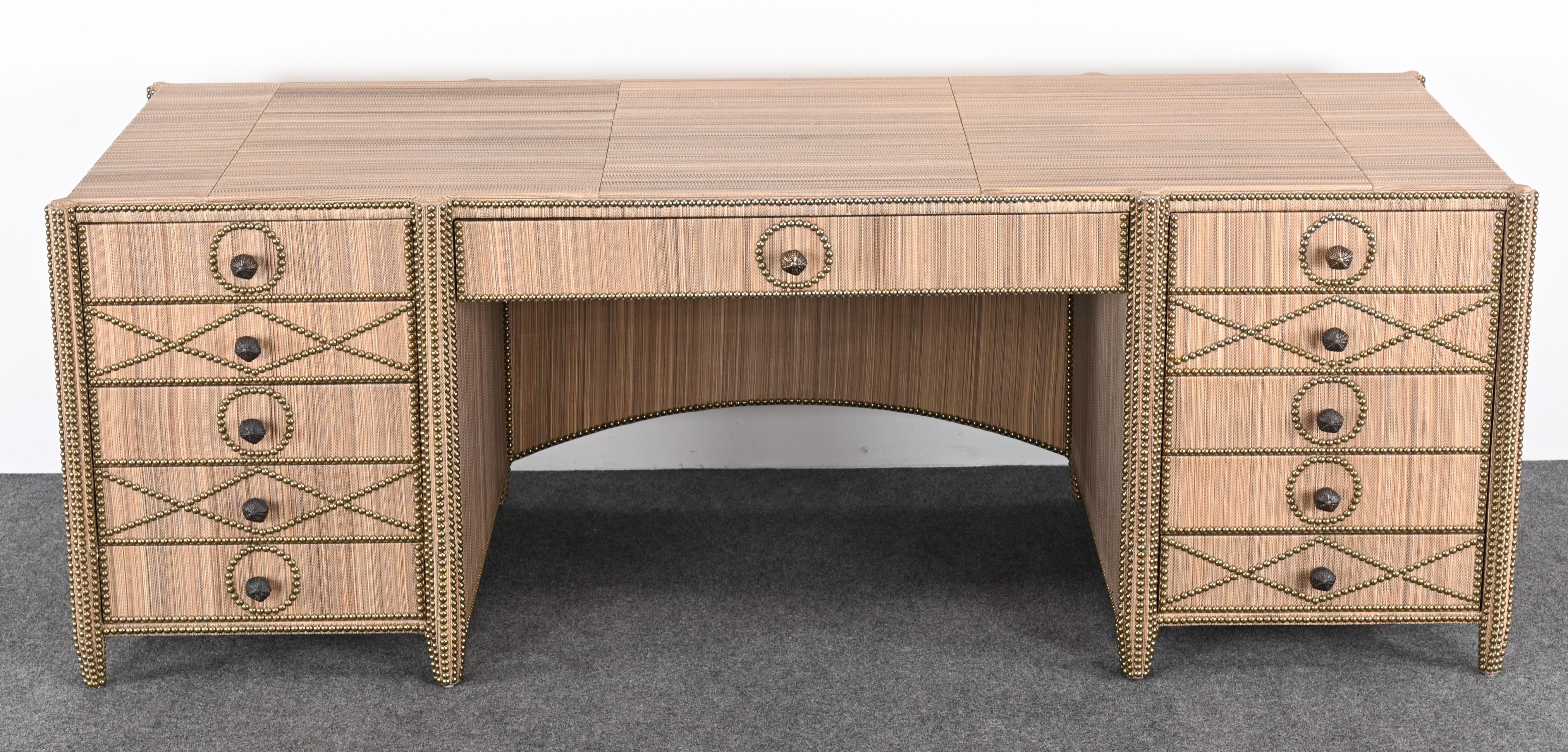 American Monumental Custom Horsehair Desk by Peter Marino, 20th Century USA For Sale