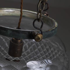 Monumental Cut Glass Pineapple Plafonnier F&C Osler