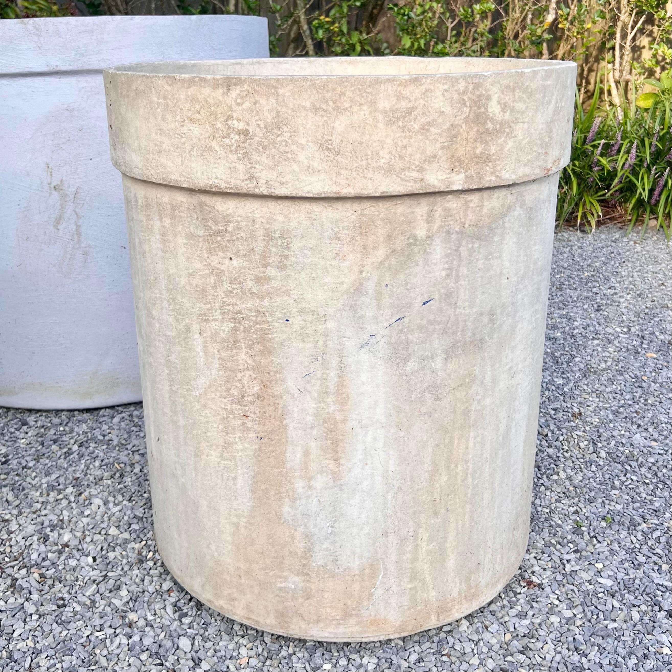 Mid-Century Modern Monumental Cylindrical Concrete Tree Planter, 1960s Switzerland For Sale