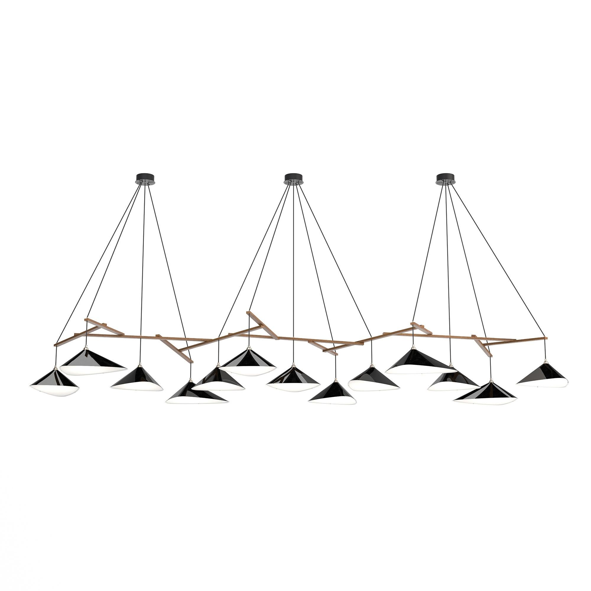 Monumental Daniel Becker 'Emily 13' Chandelier in Anthracite for Moss Objects For Sale 3