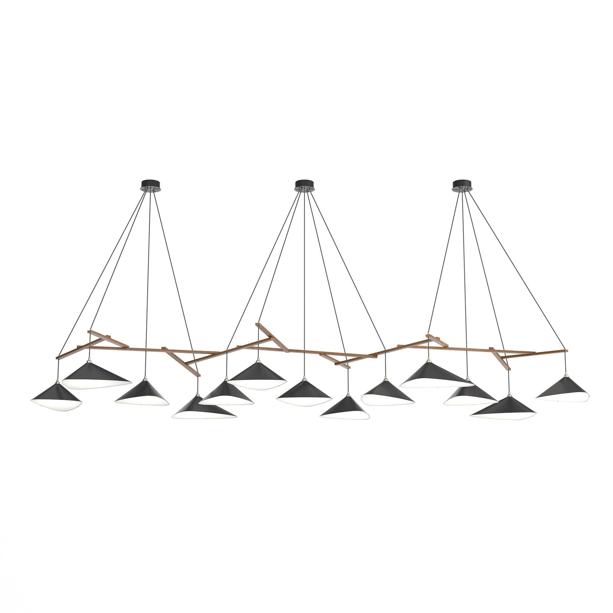 Monumental Daniel Becker 'Emily 13' Chandelier in Anthracite for Moss Objects For Sale 5