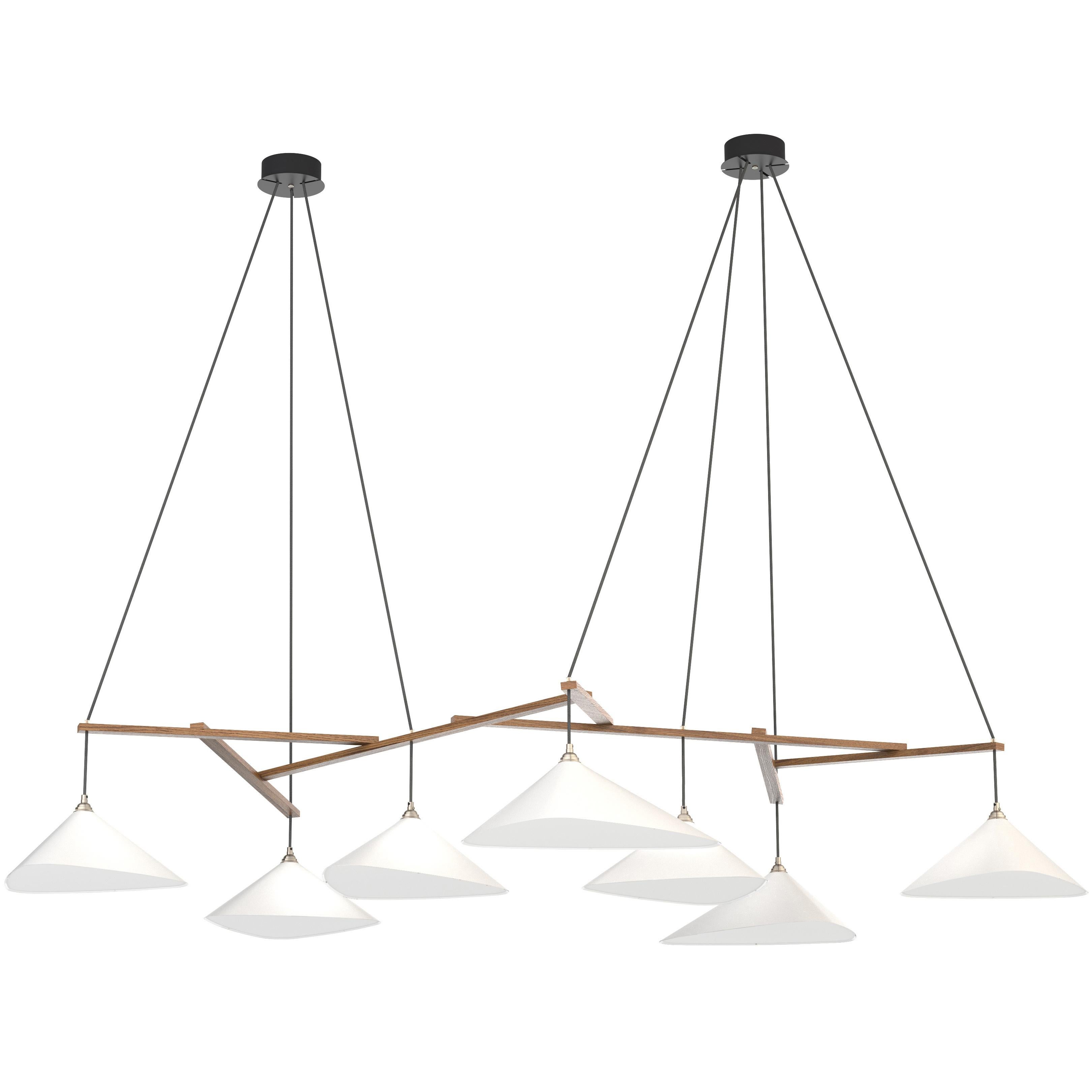 Monumental Daniel Becker 'Emily 7' Chandelier in Anthracite/Oak for Moss Objects For Sale 6