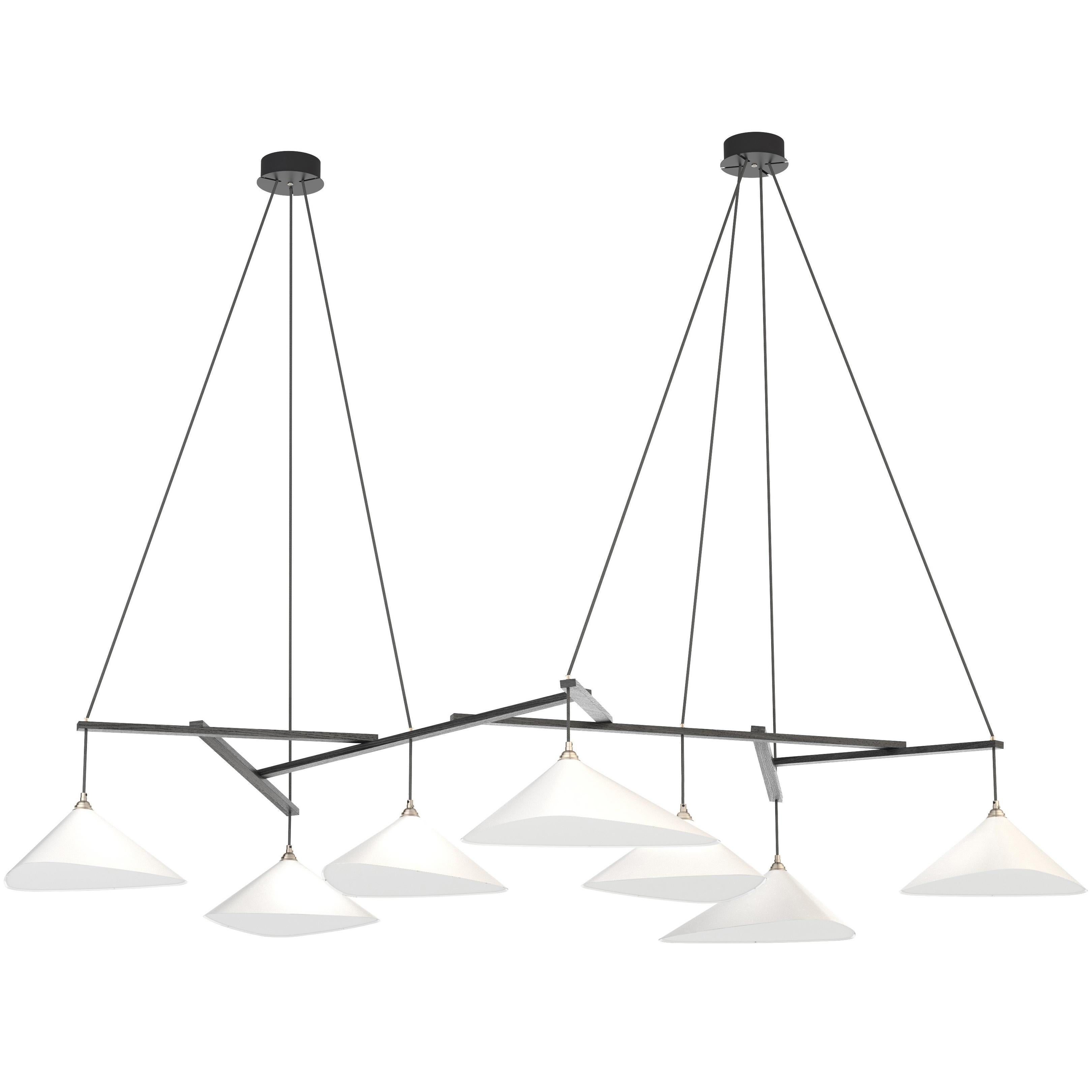 Monumental Daniel Becker 'Emily 7' Chandelier in Anthracite/Oak for Moss Objects For Sale 7