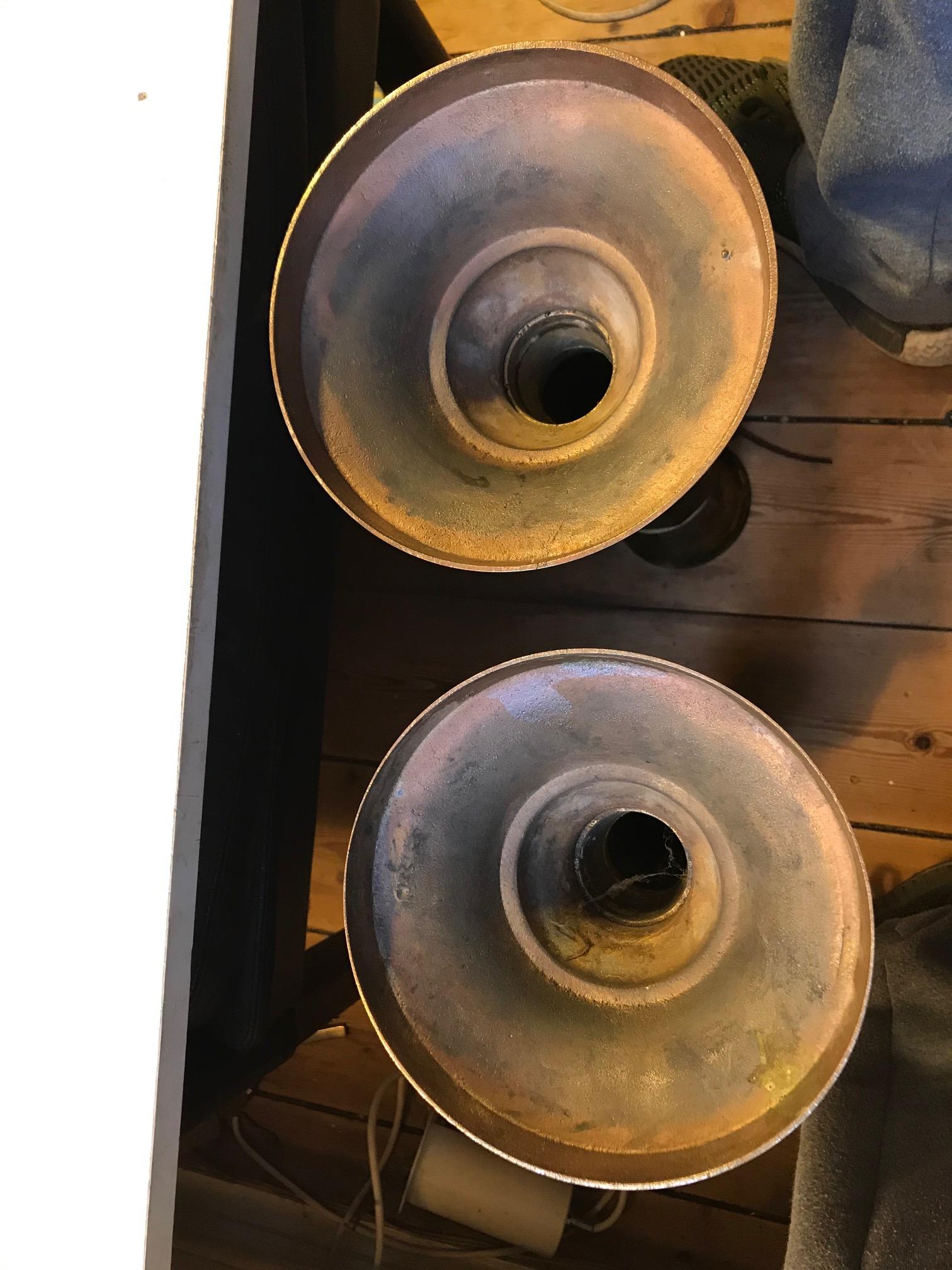 Monumental Danish Church Candleholders in Brass, 1950s For Sale 1