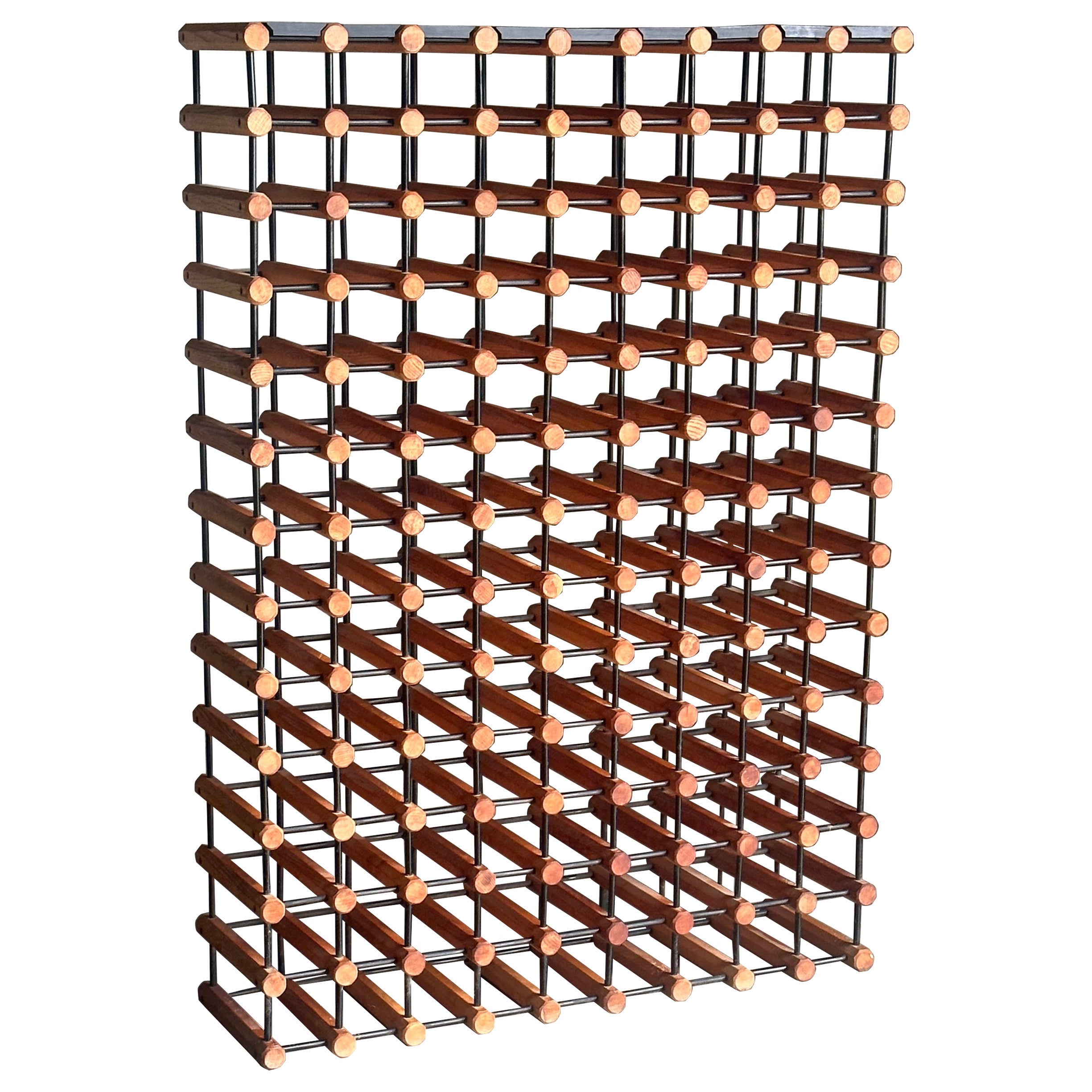 Monumental Danish Modular Wine Rack After Richard Nissen for Nissen Langaa