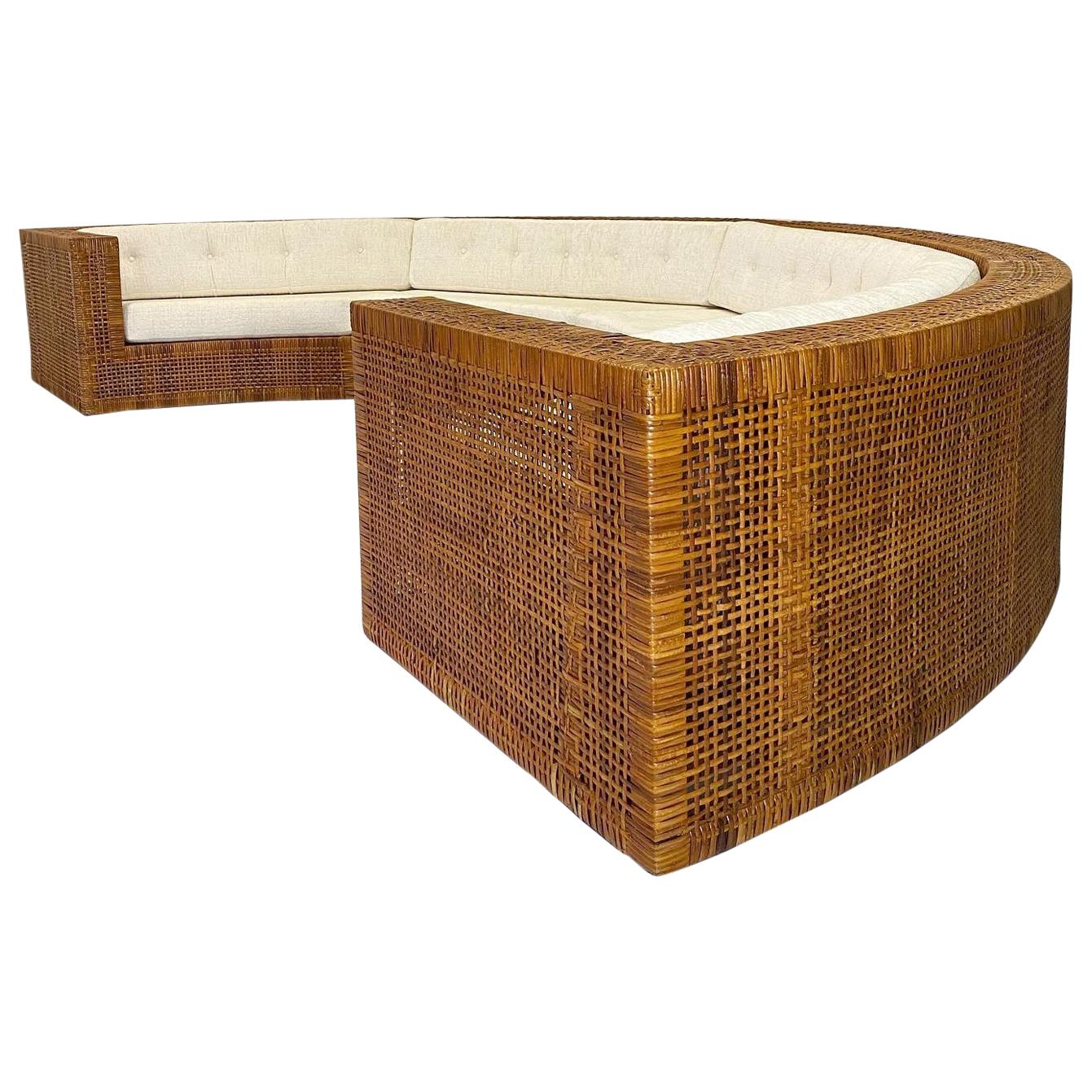 Monumental Danny Ho Fong Rattan Sectional, Tropi-Cal