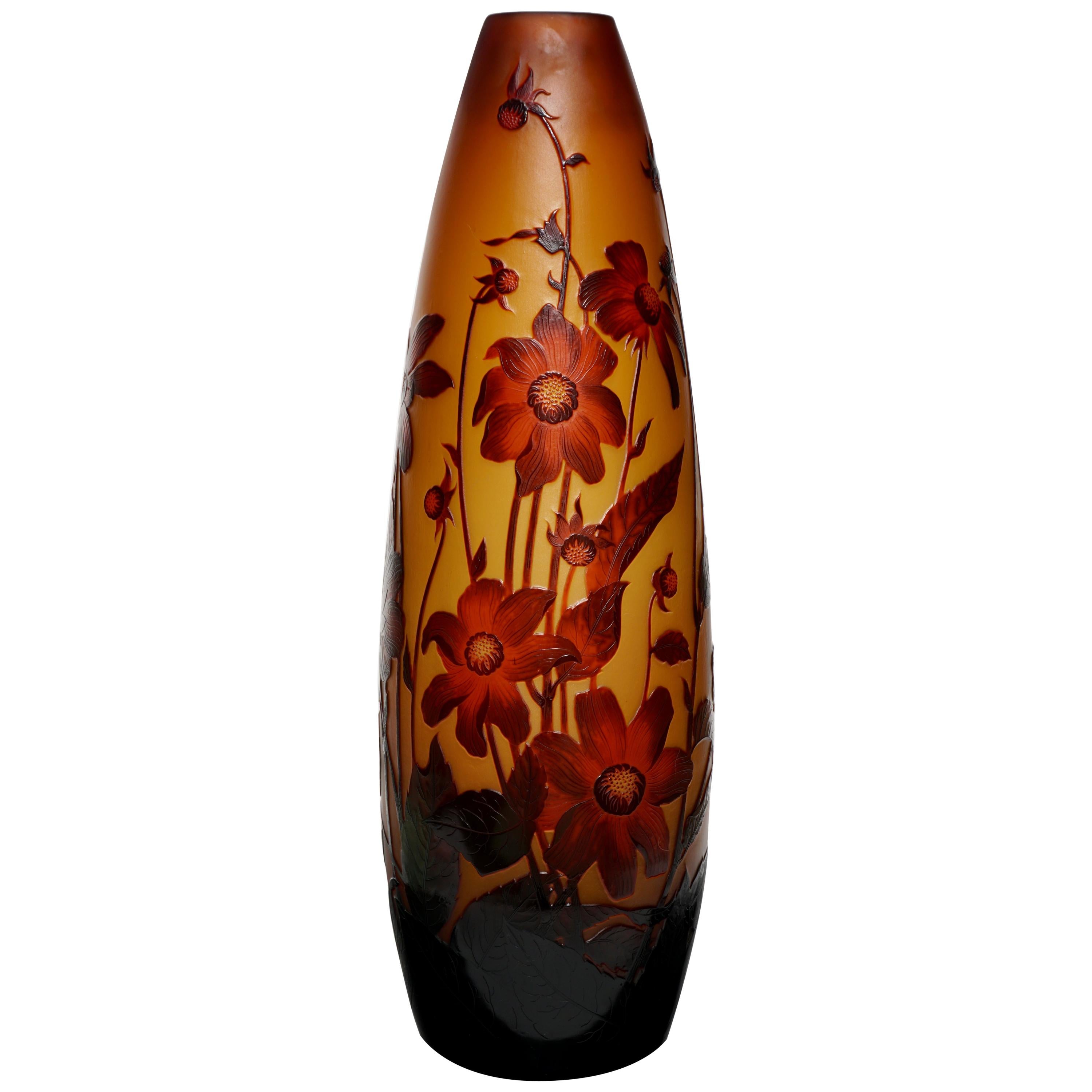Monumental D’Argental Paul Nicolas Cameo Vase