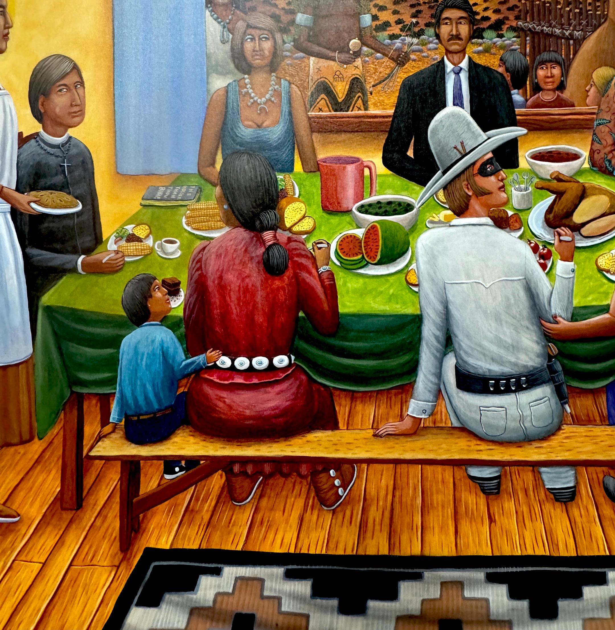 Monumental David P. Bradley - Feast Day Painting For Sale 3