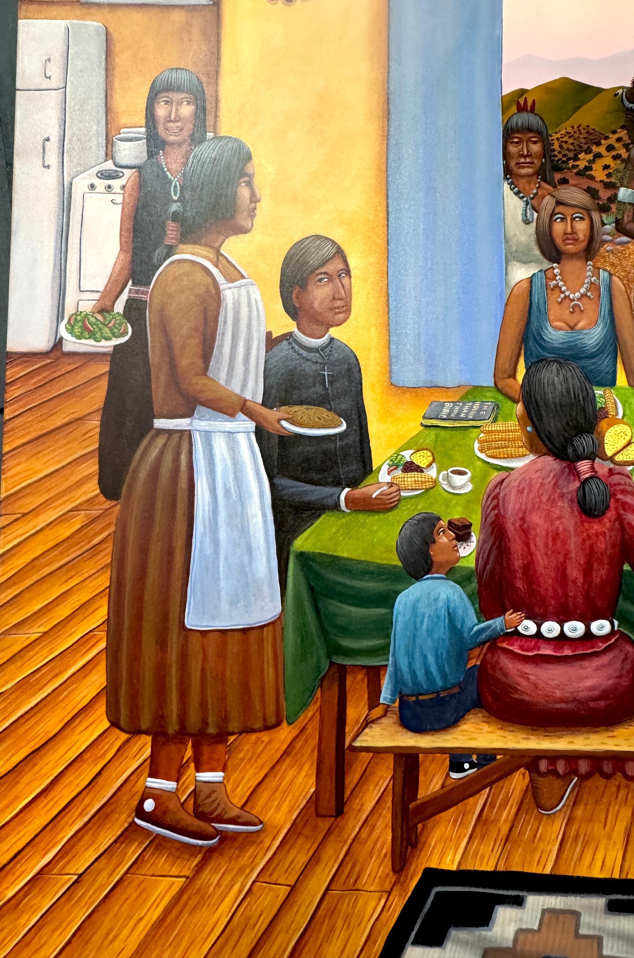 Monumental David P. Bradley - Feast Day Painting For Sale 4