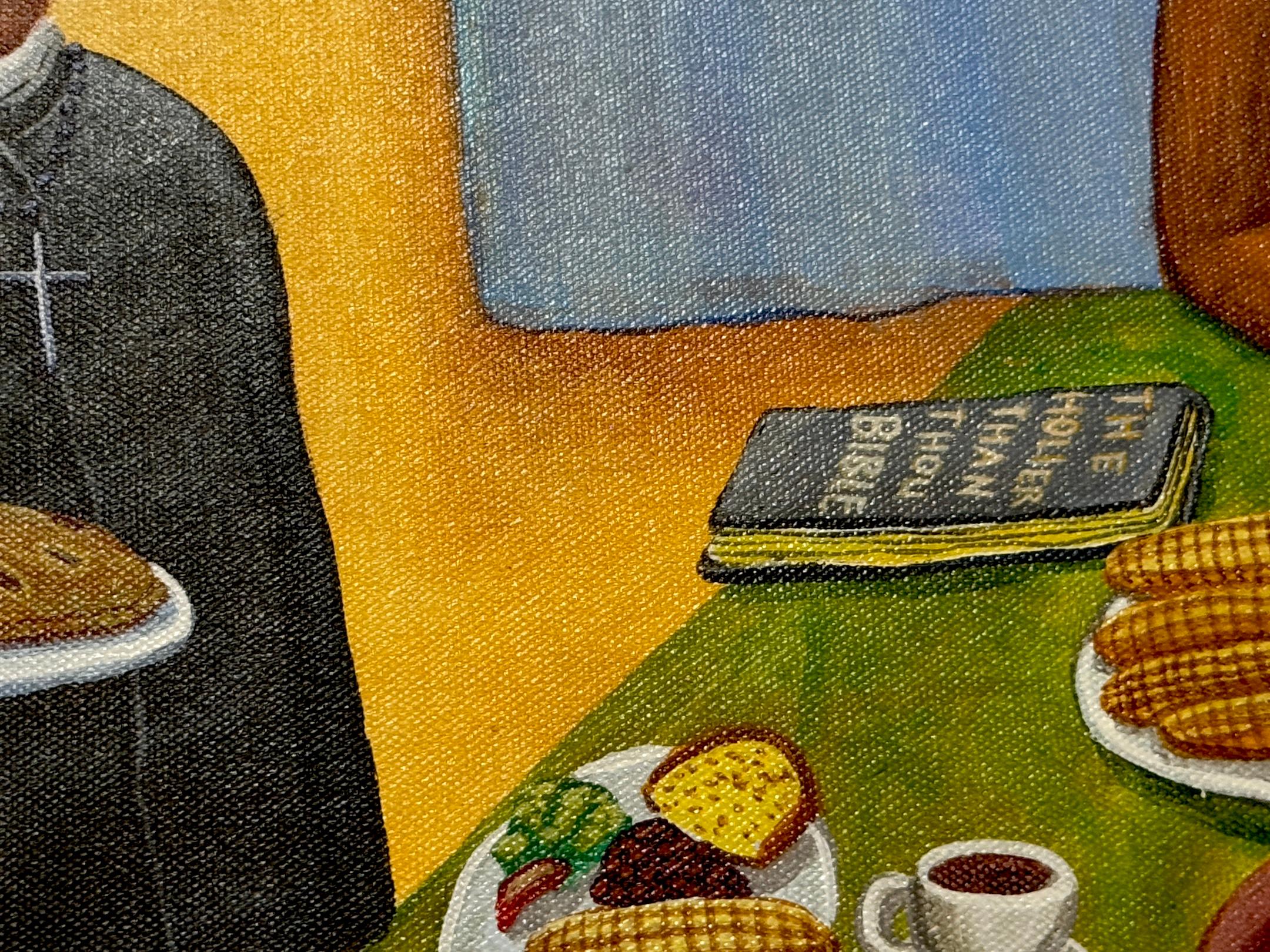 Monumental David P. Bradley - Feast Day Painting For Sale 5