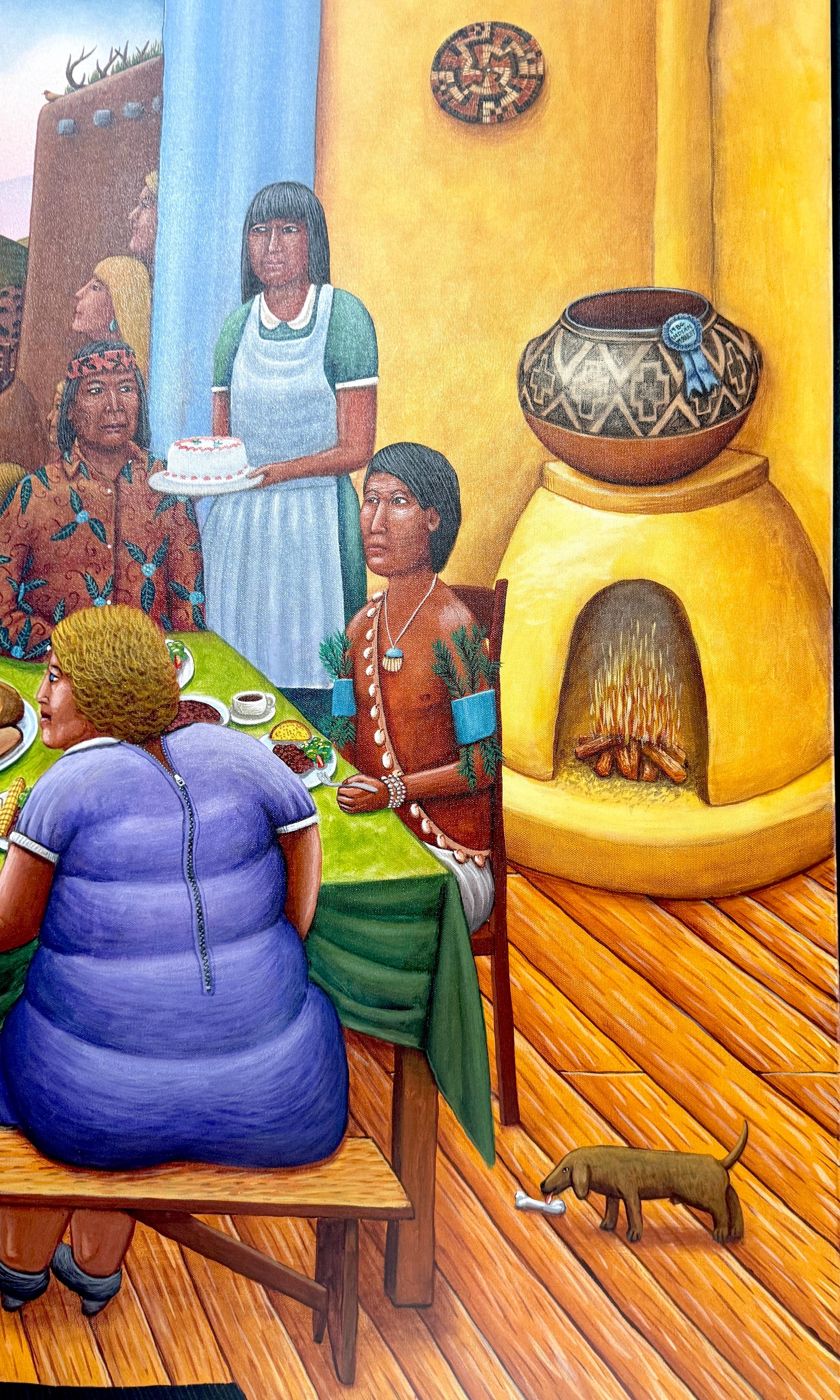 Canvas Monumental David P. Bradley - Feast Day Painting For Sale