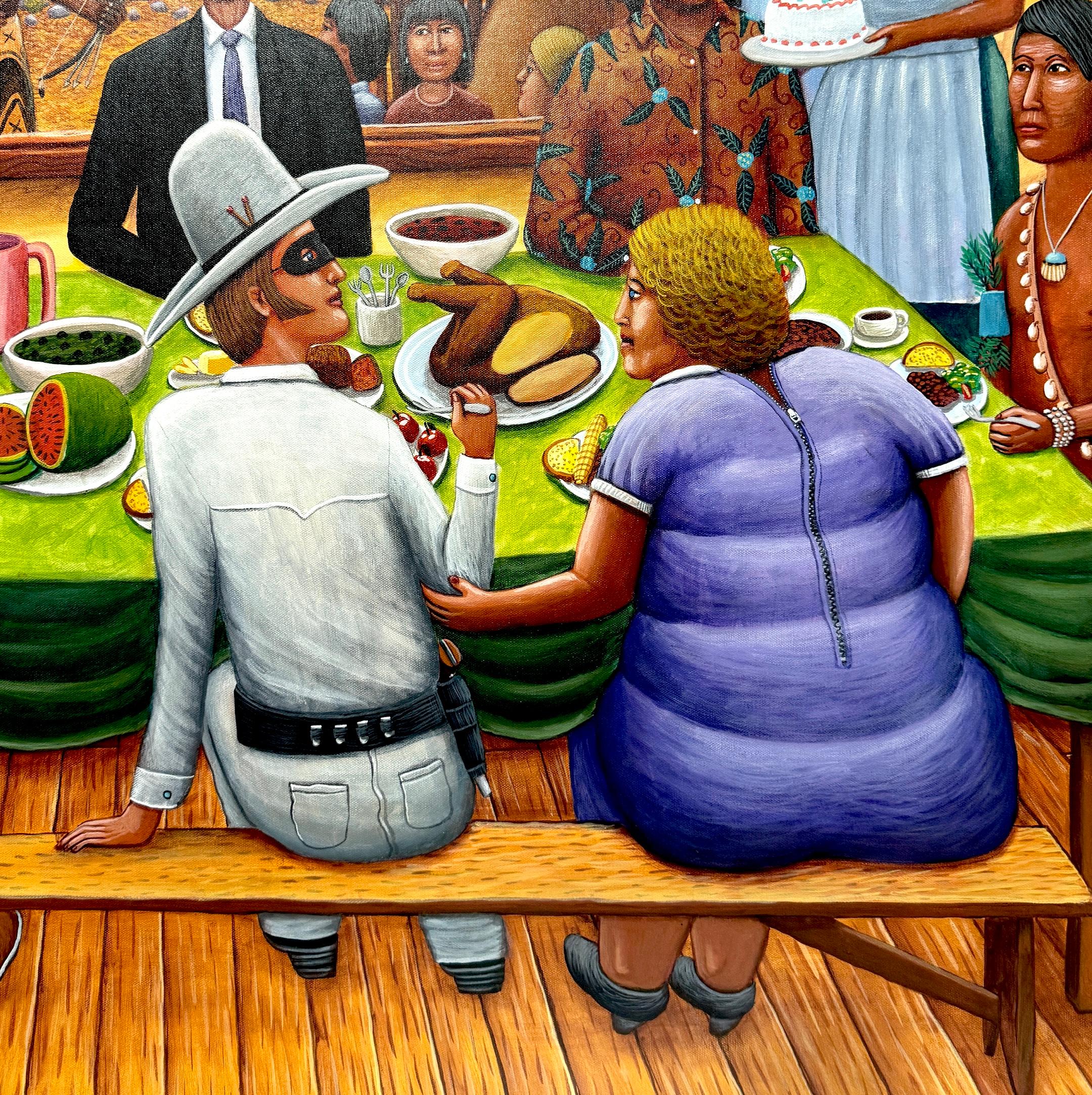 Monumental David P. Bradley - Feast Day Painting For Sale 2