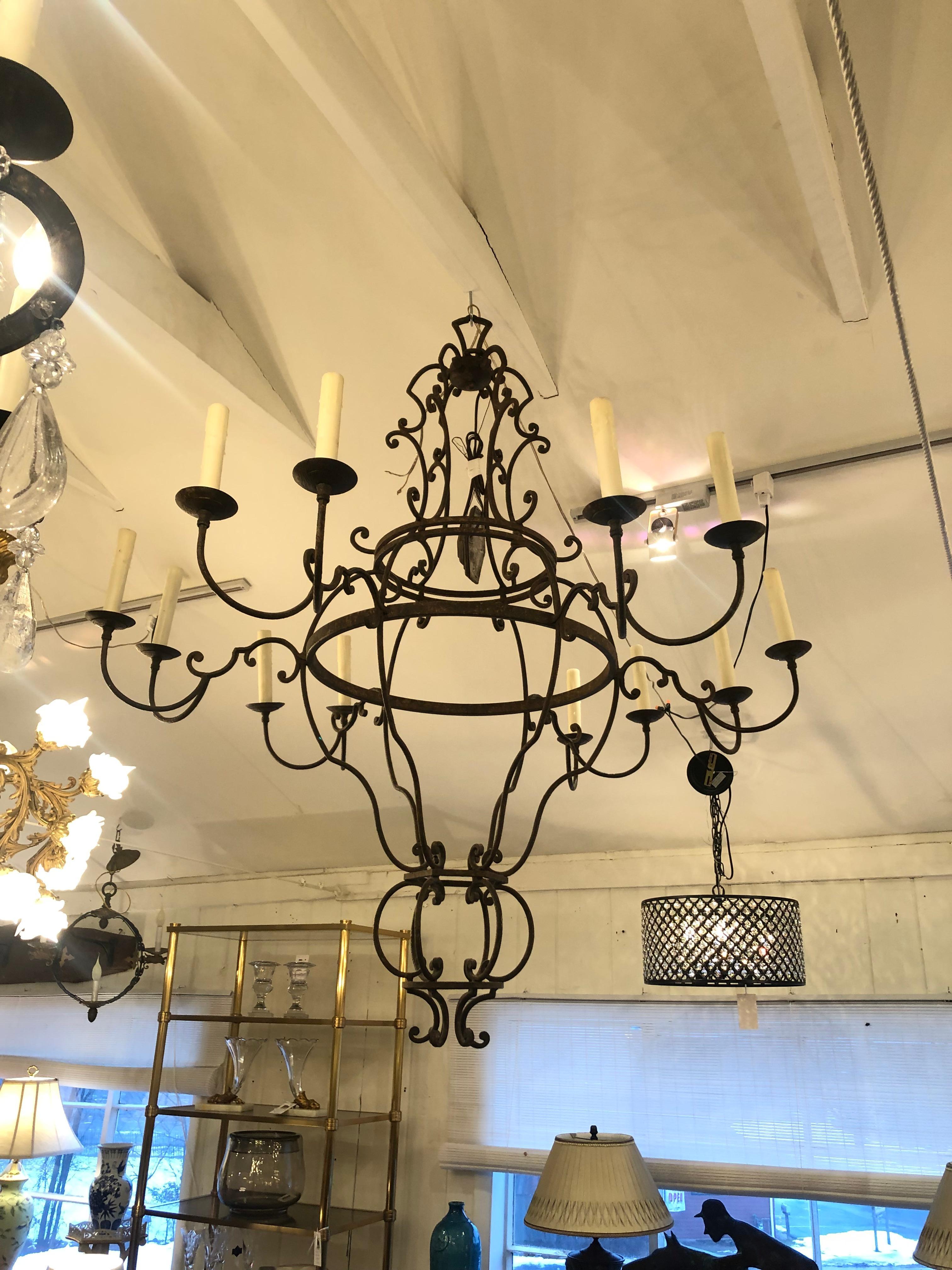 extra large wrought iron chandeliers