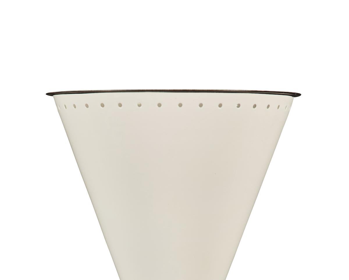 Monumental 'Diabolo' Perforated Double-Cone Sconce in White and Green For Sale 12