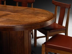 Monumentale Esszimmergarnitur mit französischem Art Deco-Esstisch und Knud Hansen Stühlen