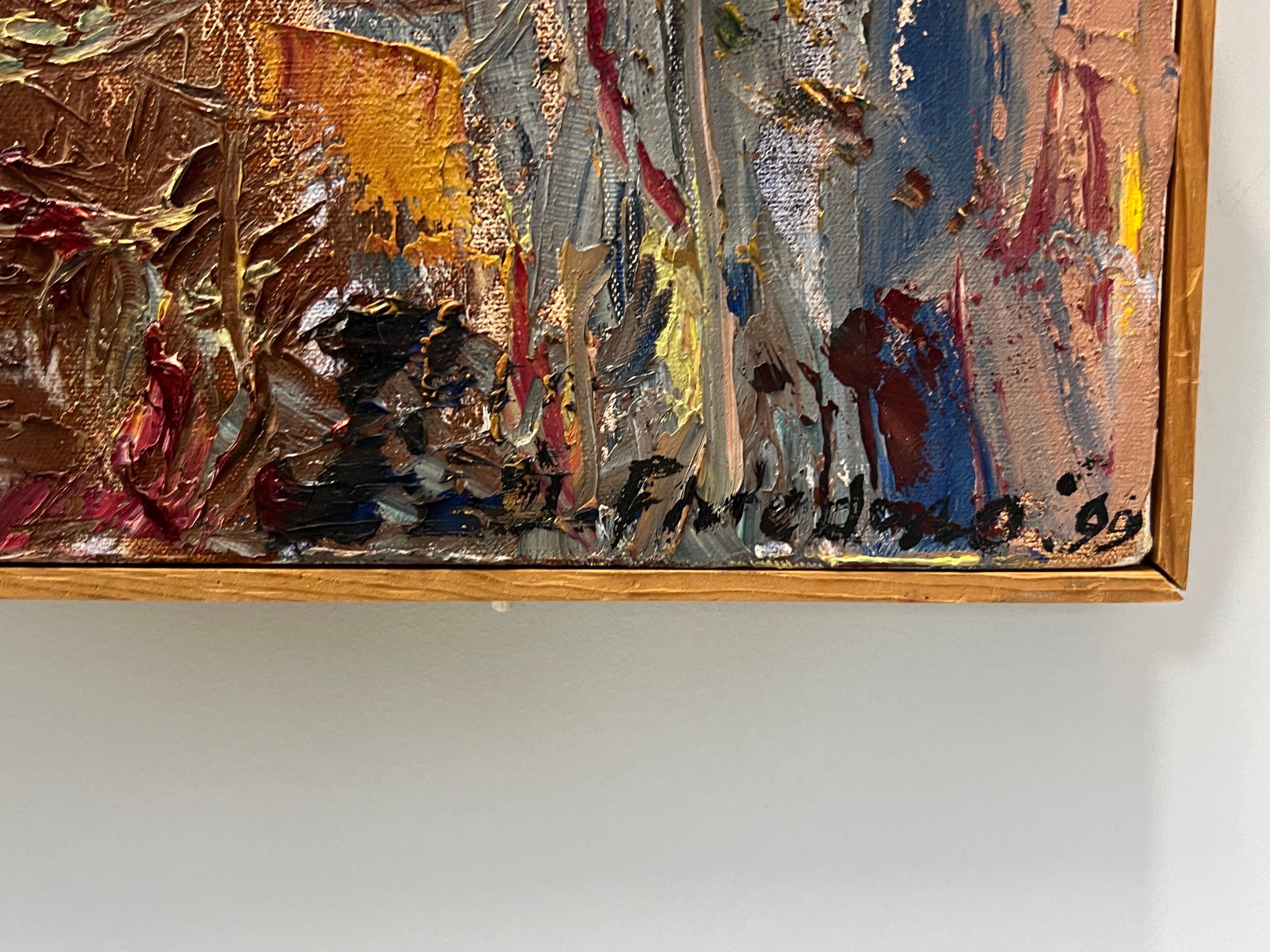 Monumental Diptych Abstract Expressionist Oil Painting For Sale 4