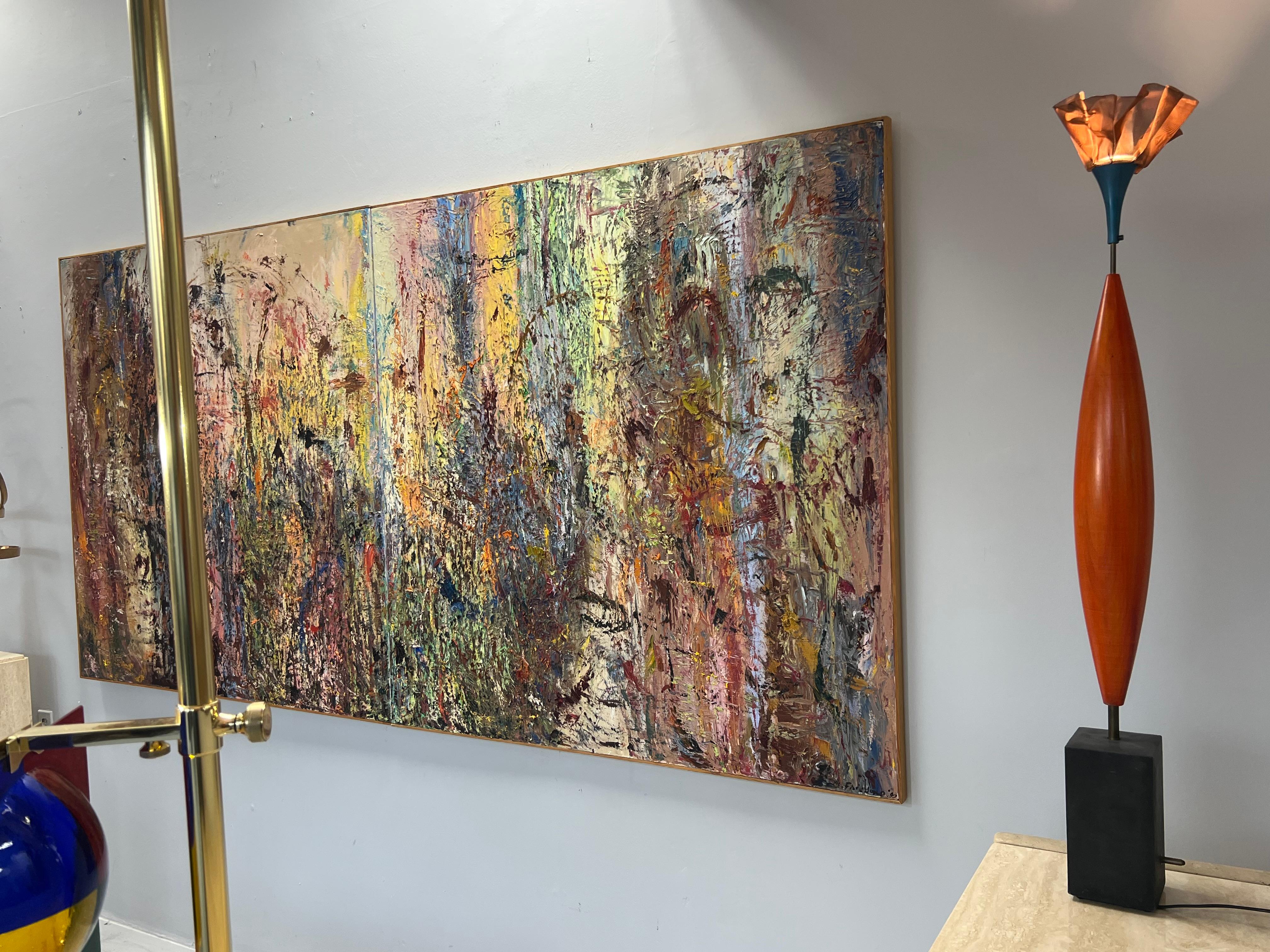Monumental Diptych Abstract Expressionist Oil Painting For Sale 7