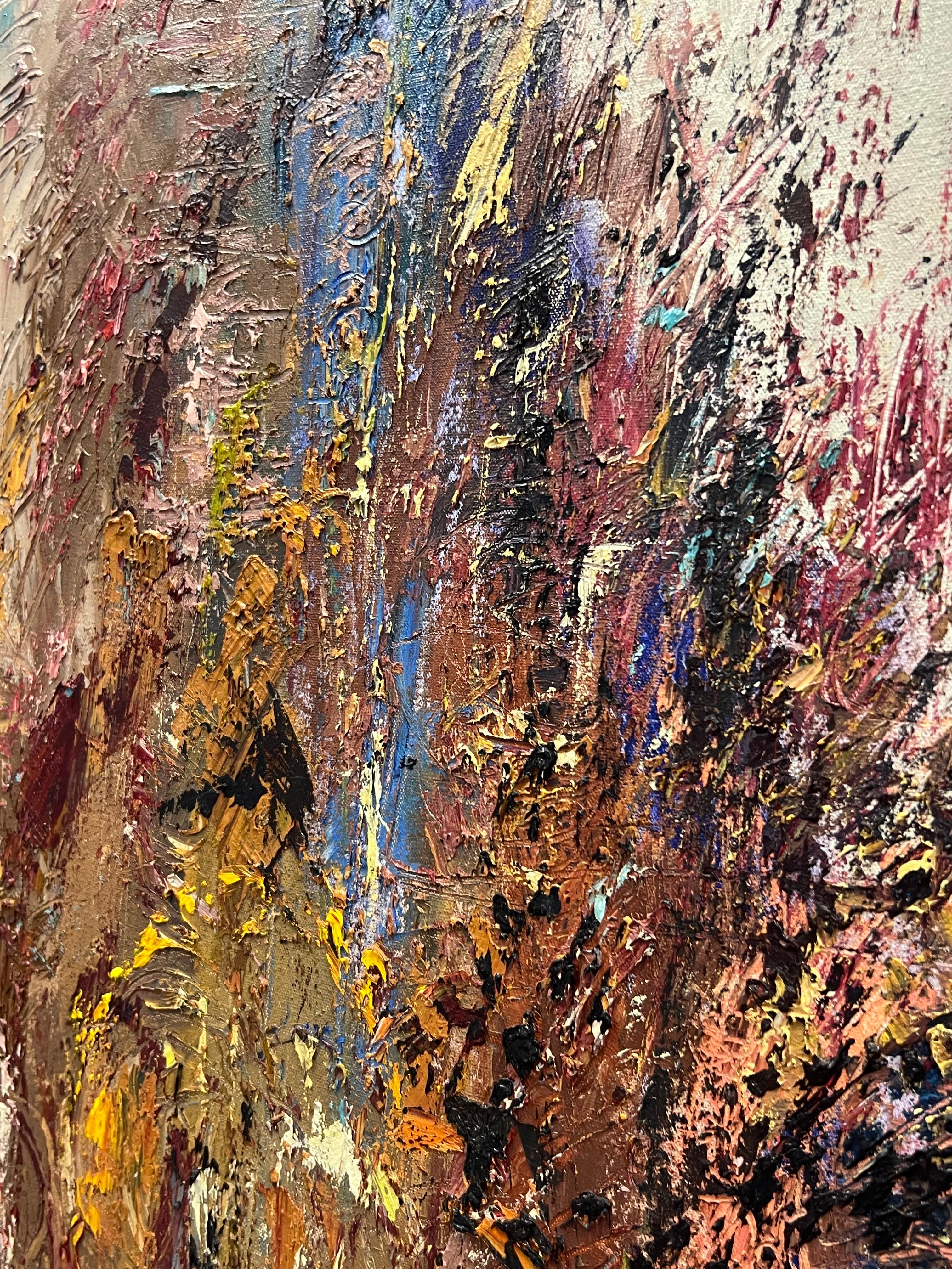 Monumental Diptych Abstract Expressionist Oil Painting For Sale 9