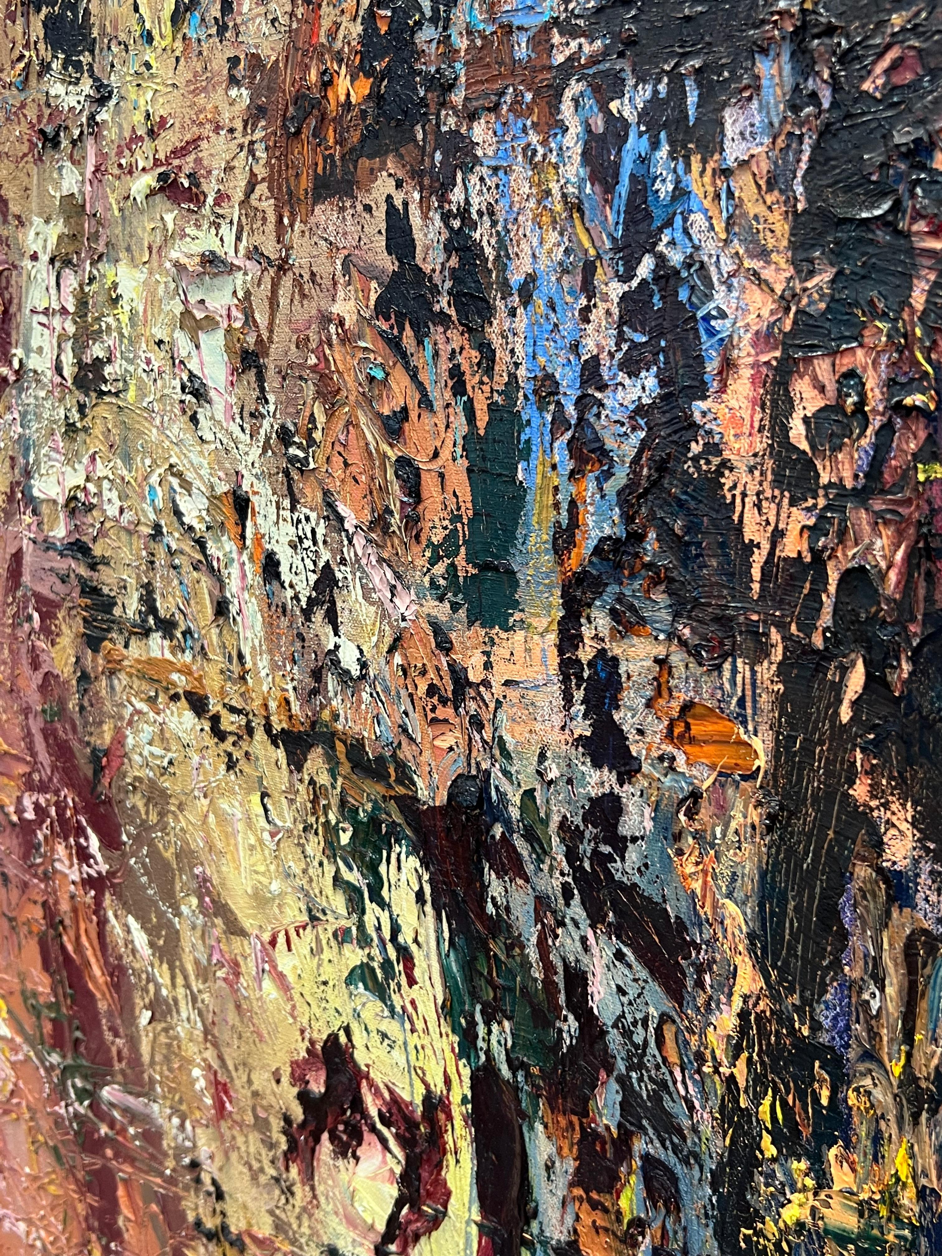 Monumental Diptych Abstract Expressionist Oil Painting For Sale 10