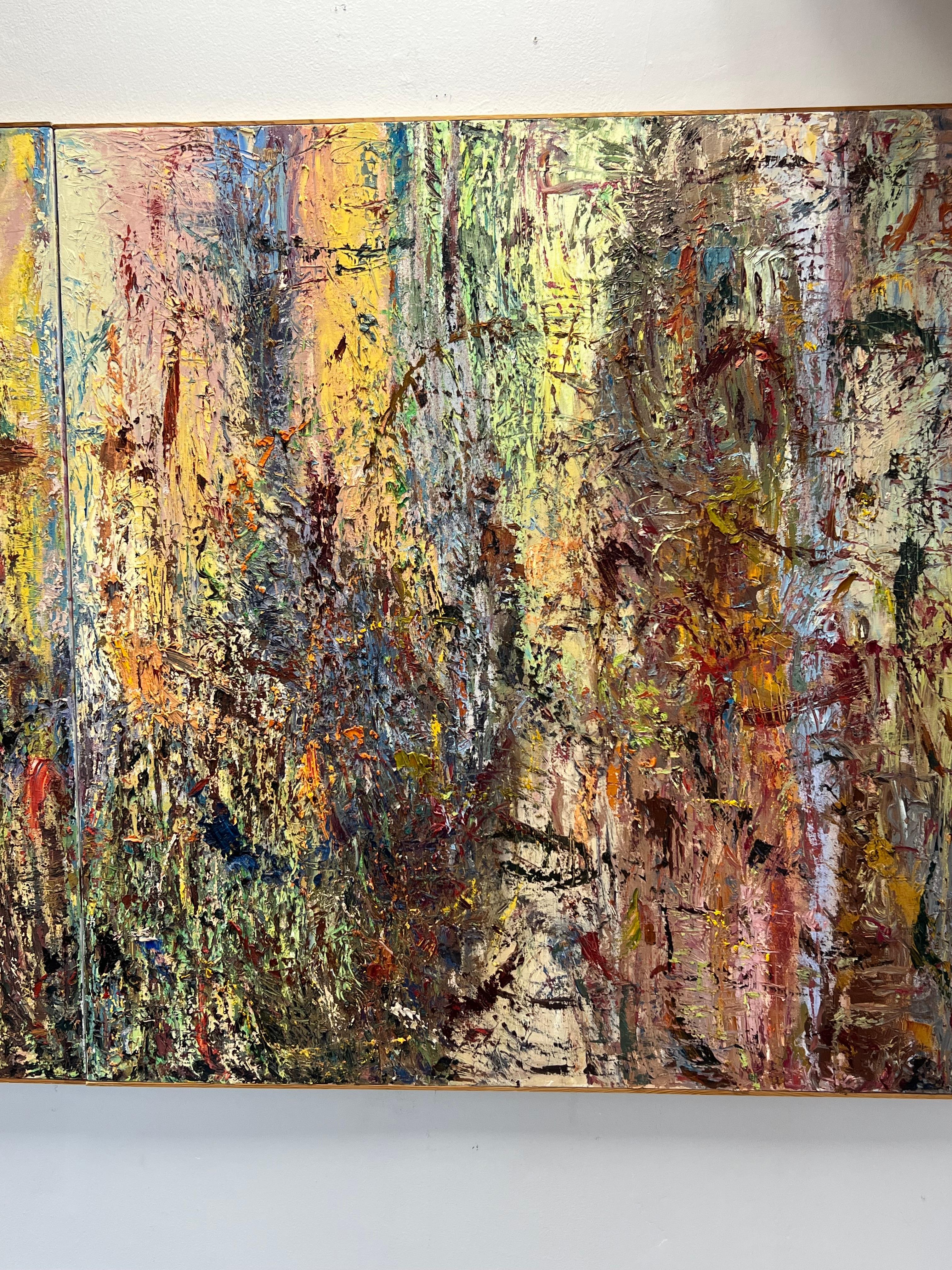 Monumental Diptych Abstract Expressionist Oil Painting For Sale 2