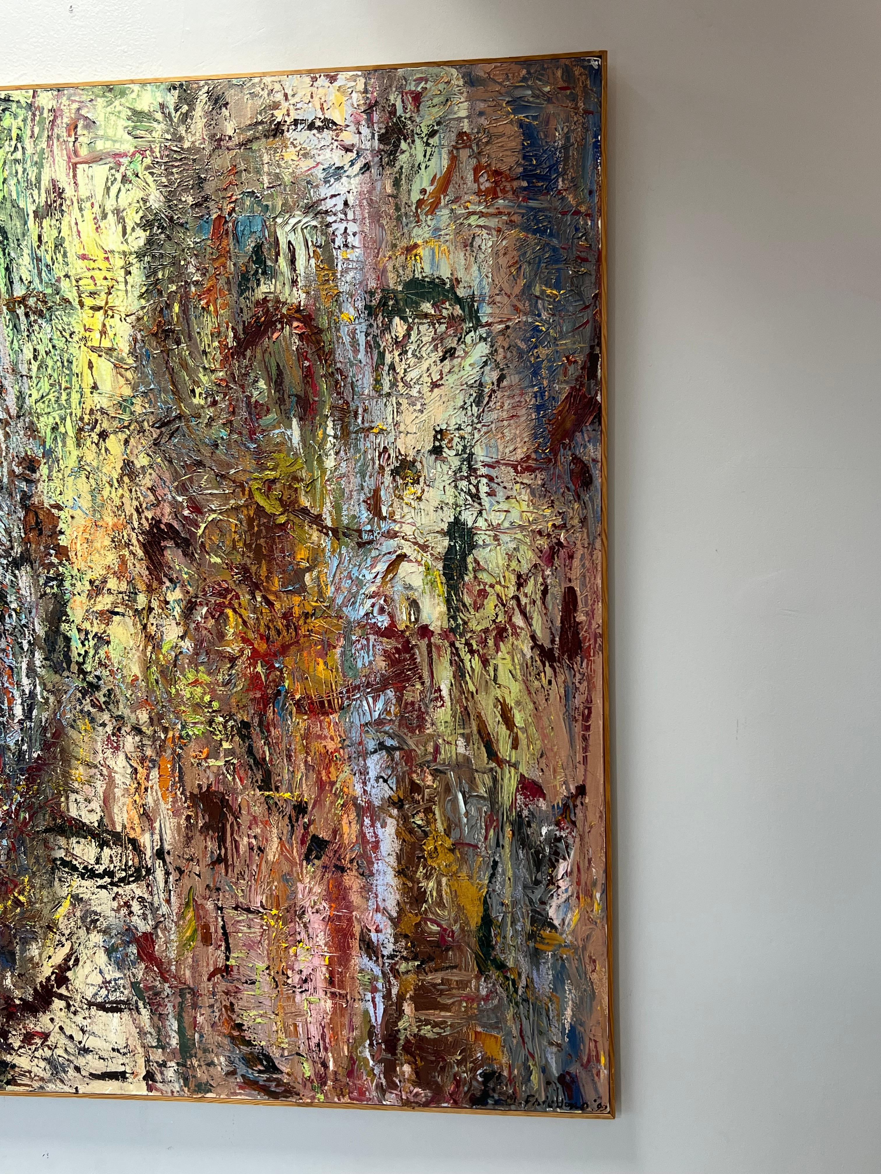 Monumental Diptych Abstract Expressionist Oil Painting For Sale 3