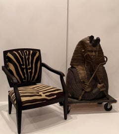 Monumentale dramatische ägyptische Bronze-Skulptur von König Tut