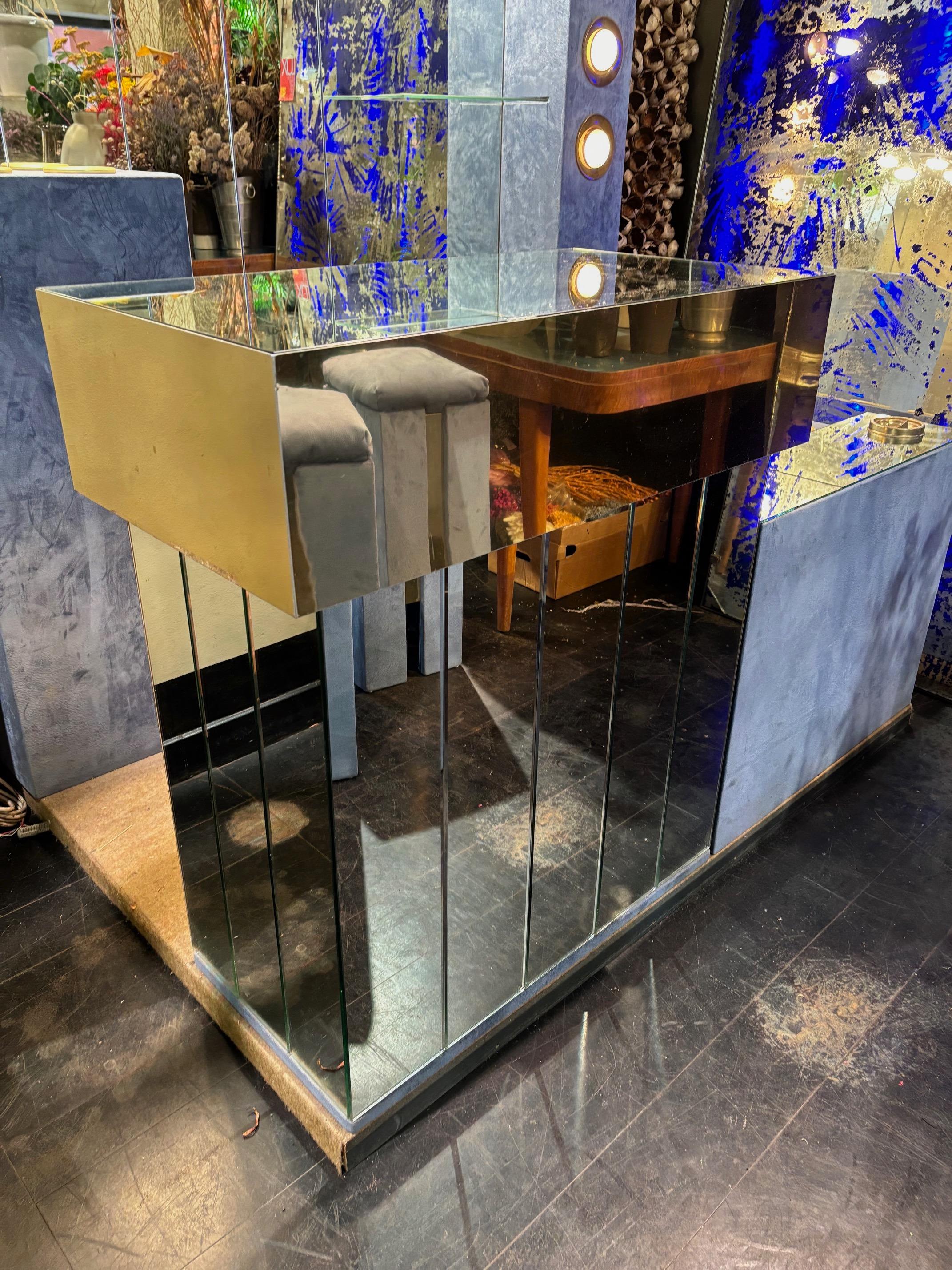 Monumentale Dry Bar Hollywood Regency nello stile di Willy Rizzo, Italia anni '70 in vendita 4