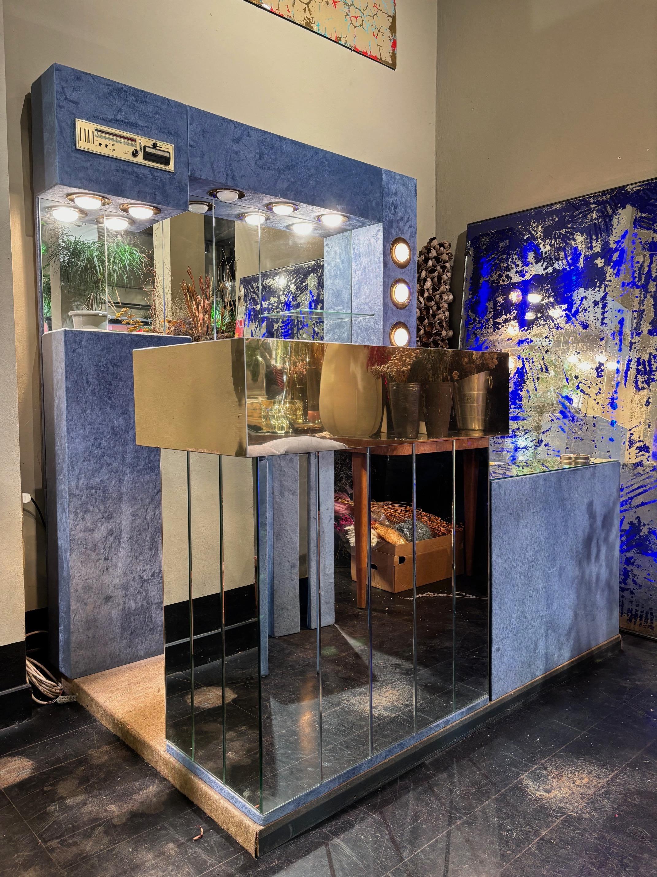 Monumentale Dry Bar Hollywood Regency nello stile di Willy Rizzo, Italia anni '70 in vendita 5