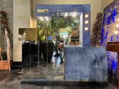 Monumental Dry Bar Hollywood Regency in the style of Willy Rizzo, Italy 1970s