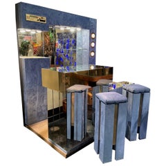 Monumentale Dry Bar Hollywood Regency nello stile di Willy Rizzo, Italia anni '70