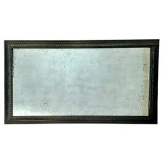 Monumental Dutch Baroque Mirror with Ebonized Ripple Carved Wood Frame