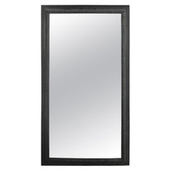 Monumental Dutch Baroque Mirror with Ebonized Ripple Carved Wood Frame