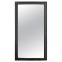 Monumental Dutch Baroque Mirror with Ebonized Ripple Carved Wood Frame