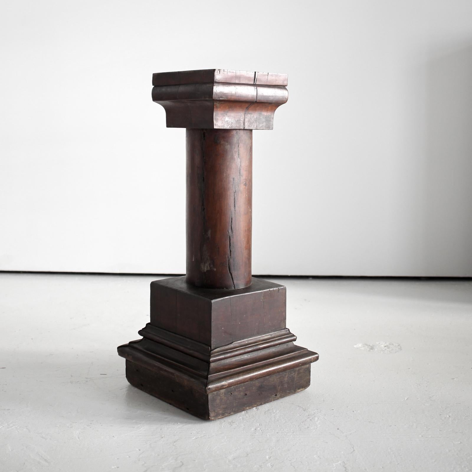 Monumental Early 19Th C. Primitive Northern Portuguese Plinth For Sale 8