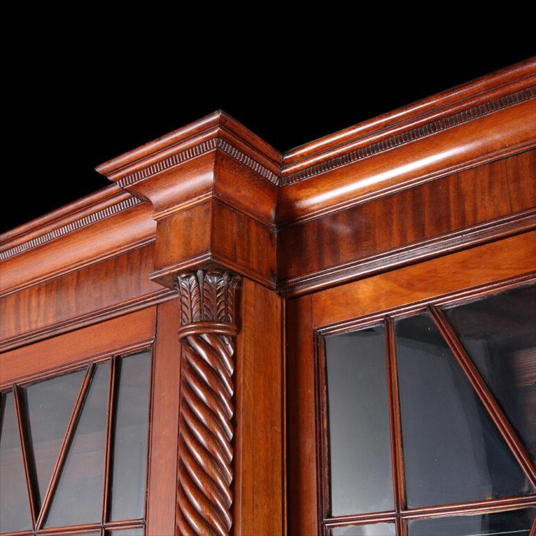 Monumental Early 19th Century Irish William IV Mahogany Bookcase In Good Condition For Sale In Vancouver, British Columbia