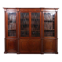 Monumentale libreria in mogano irlandese William IV dei primi del XIX secolo