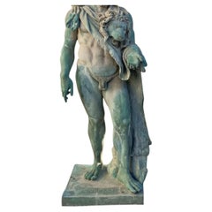 Monumental Early 20th Century Bronze Sculpture of Hercules after the Farnese Mod