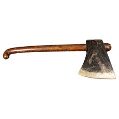 Monumental Early 20th-Century European Carved Wooden Axe Trade Sign, 66"" Long