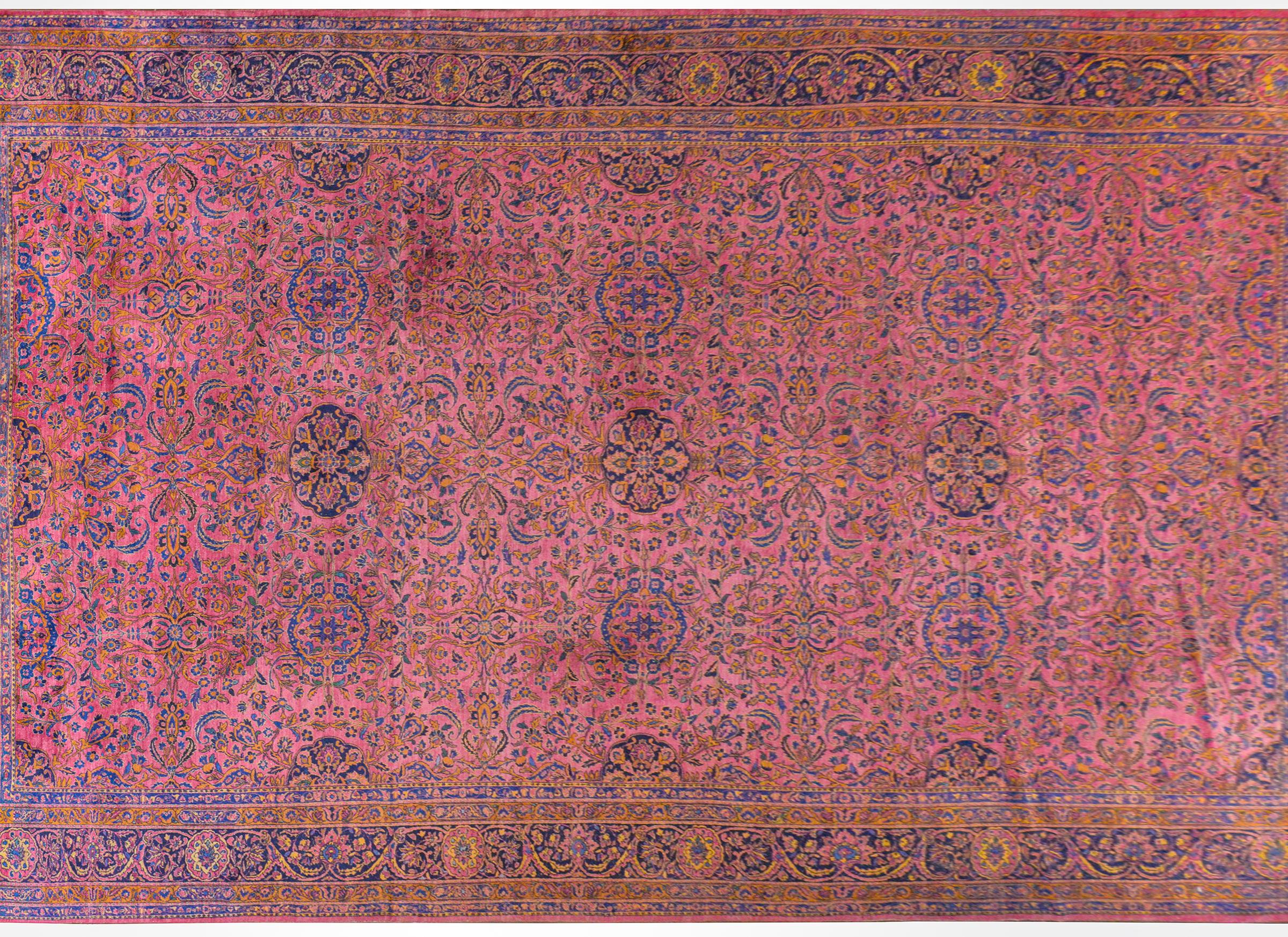 Indian Monumental Early 20th Century Kashan Rug