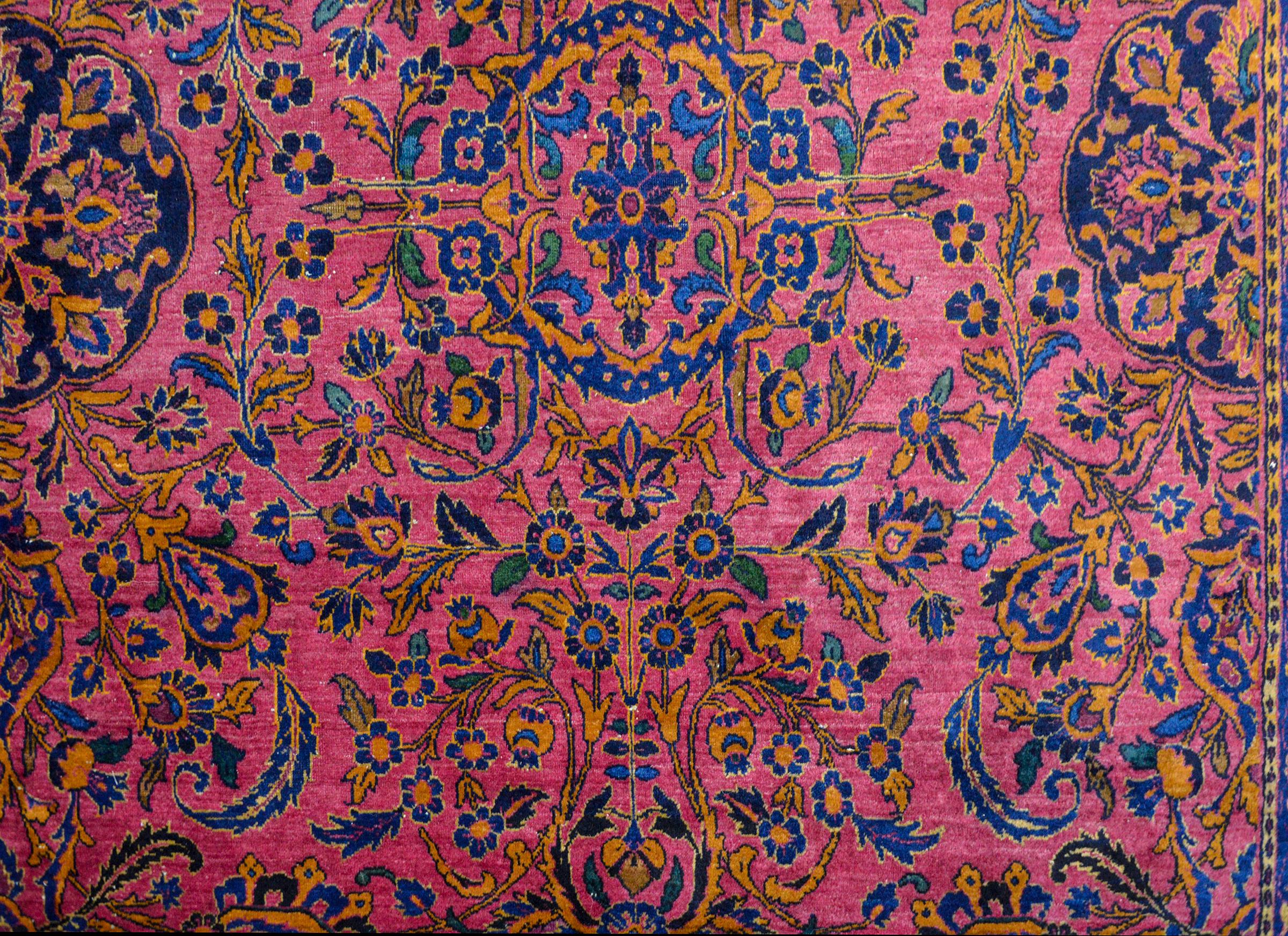 Monumental Early 20th Century Kashan Rug In Good Condition In Chicago, IL